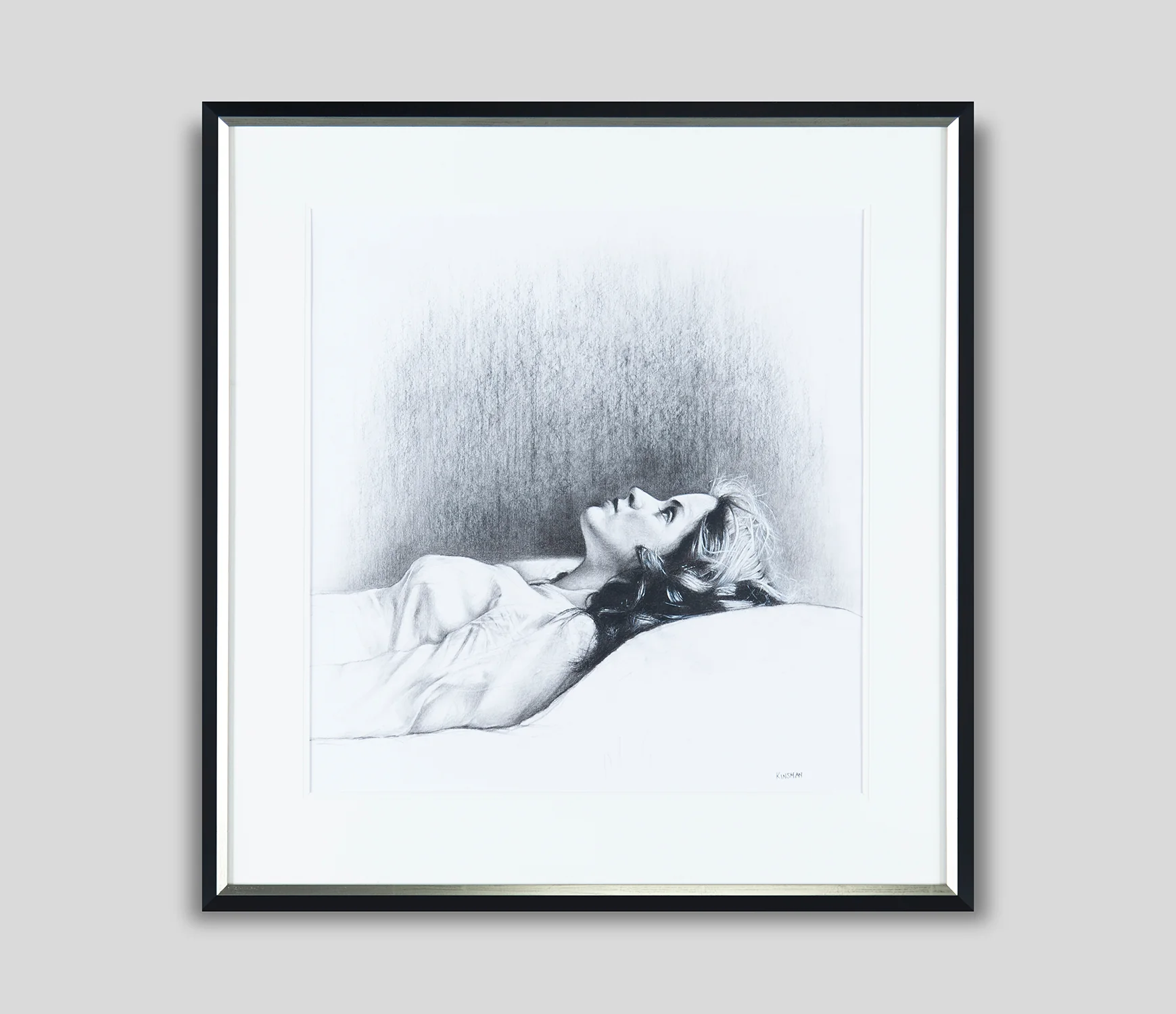 Emma Lying On A Bed (Drawing)