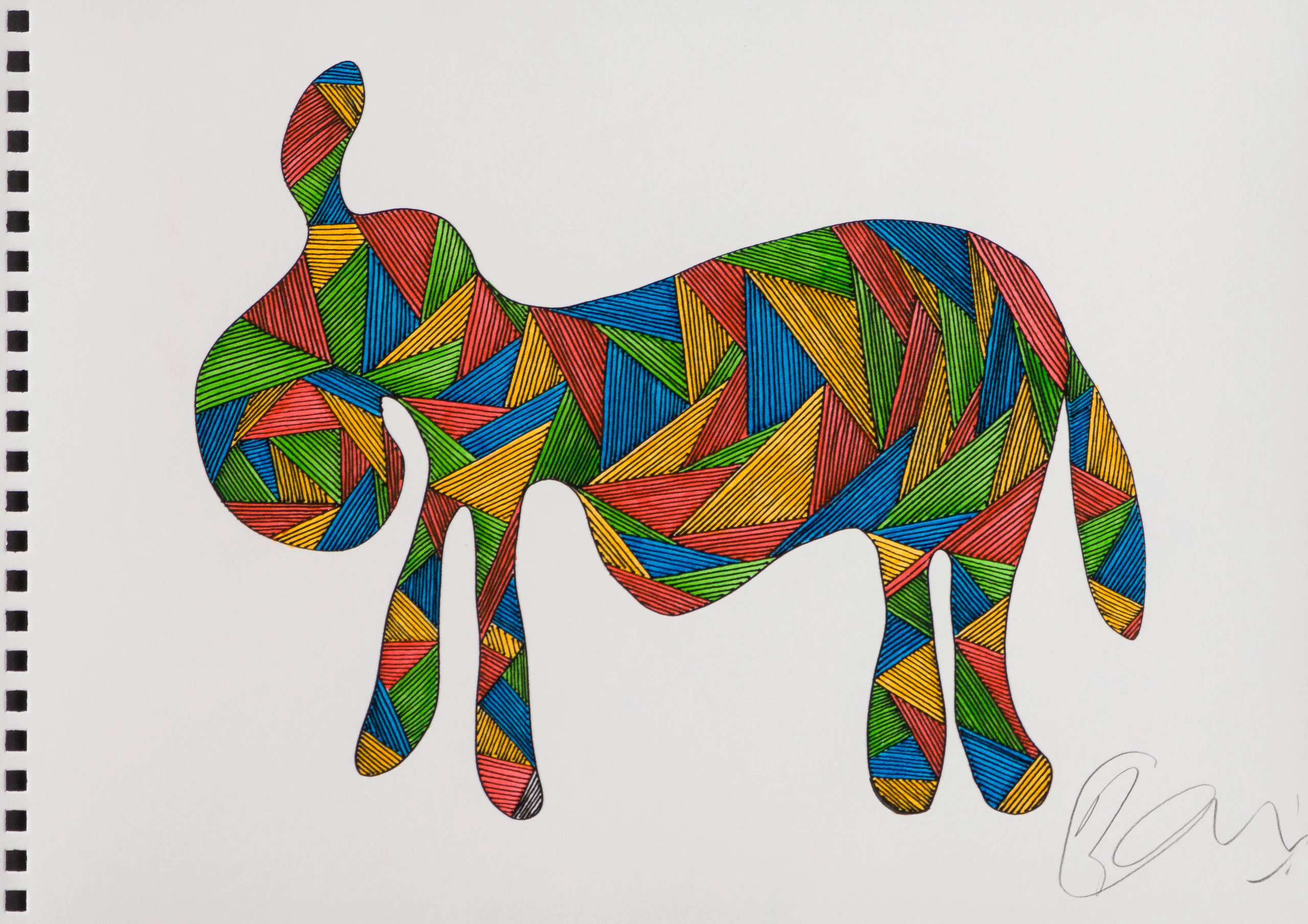 Drunk Donkey (Coloured Triangles) - Image 7