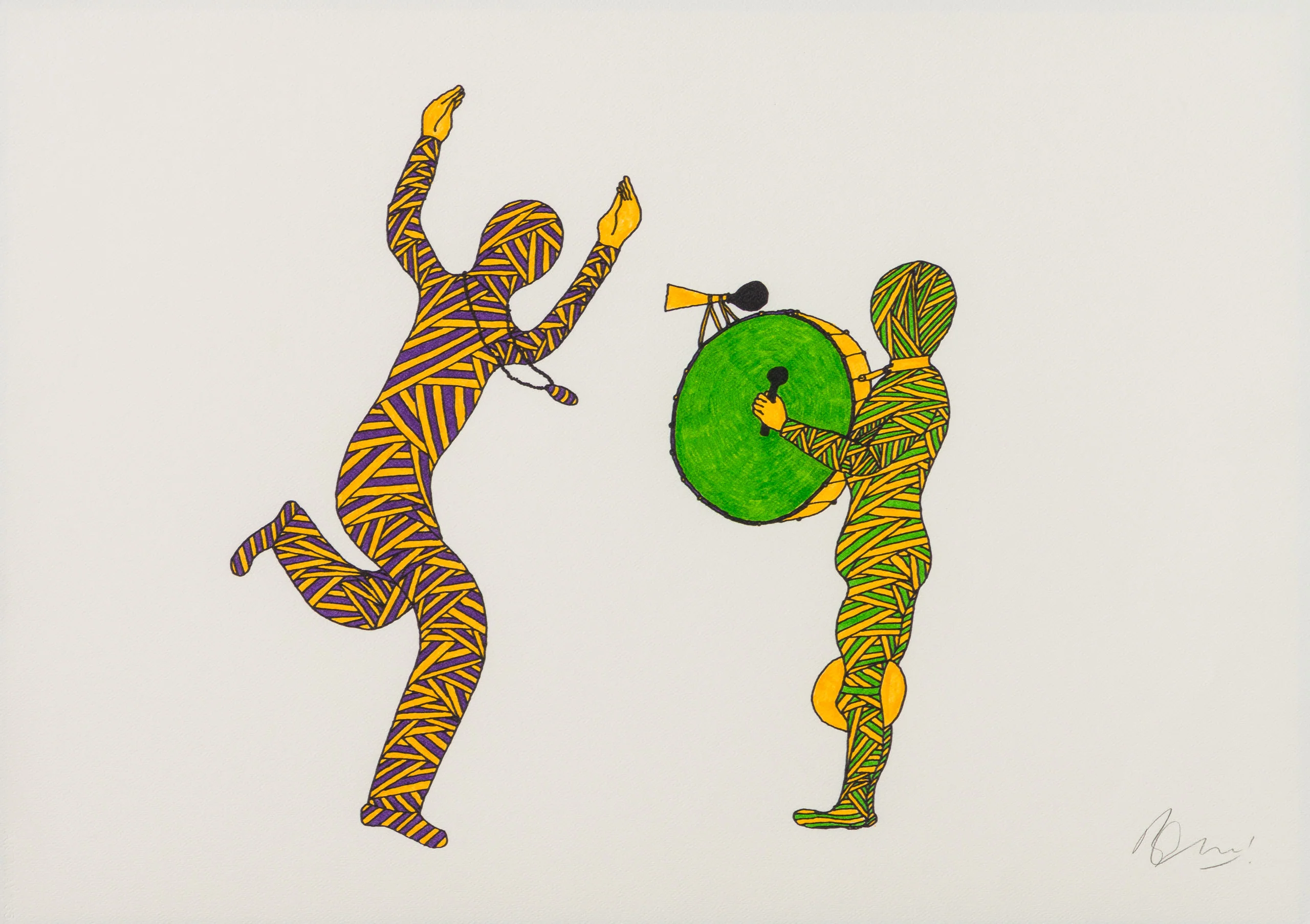 One Man's Band (Yellow, Purple & Green) - Image 7