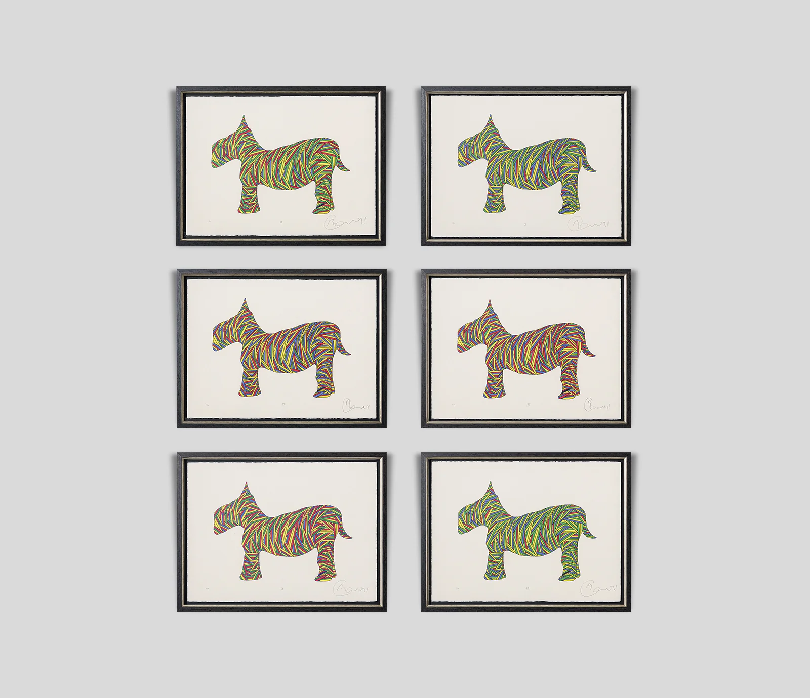 Scotty Poser VII - XII | Framed Set of Six