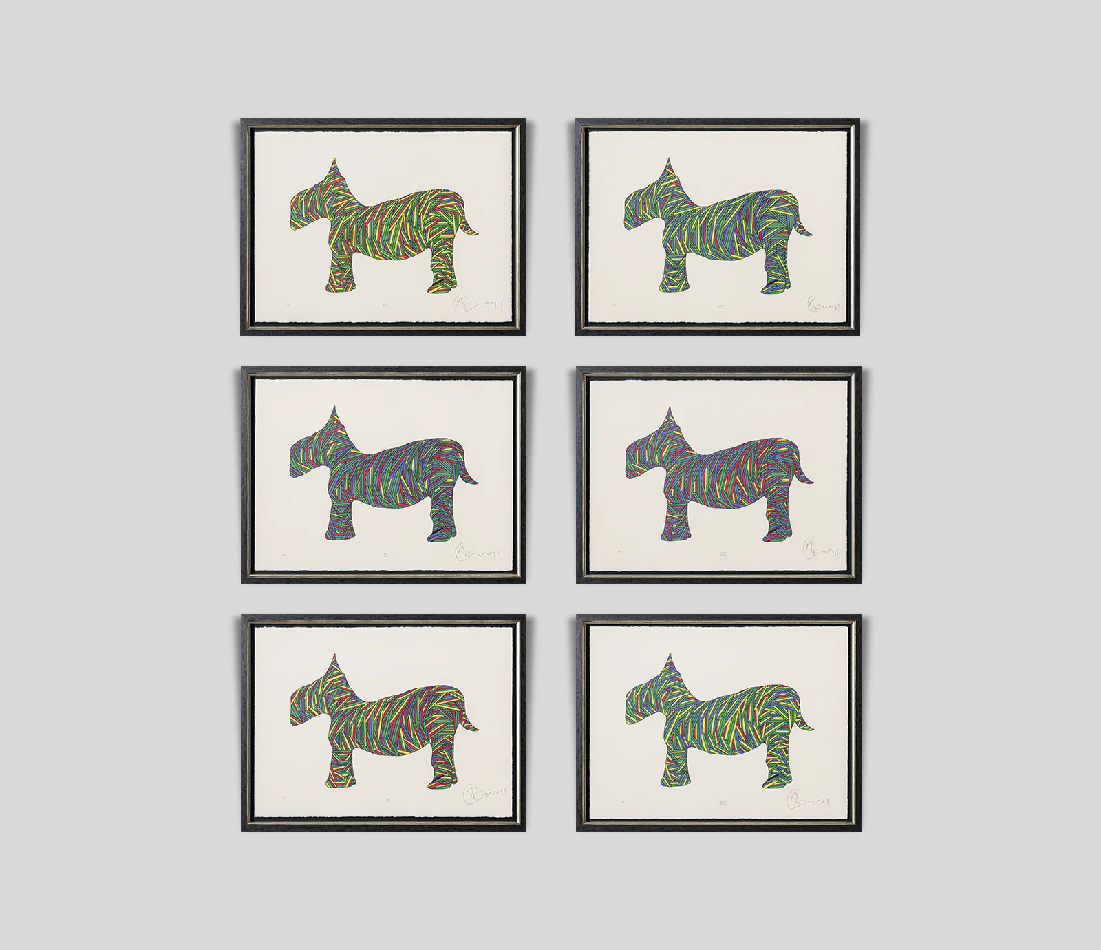 Scotty Poser XIX - XXIV | Framed Set of Six