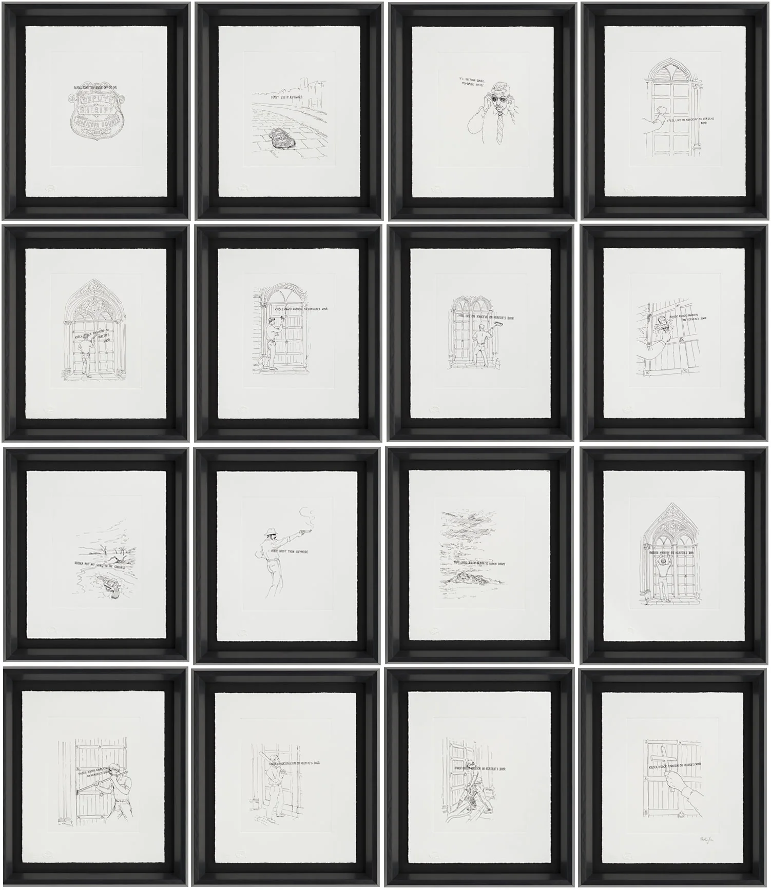 Mondo Scripto: Knockin' On Heaven's Door 2018 | Framed Set of 16