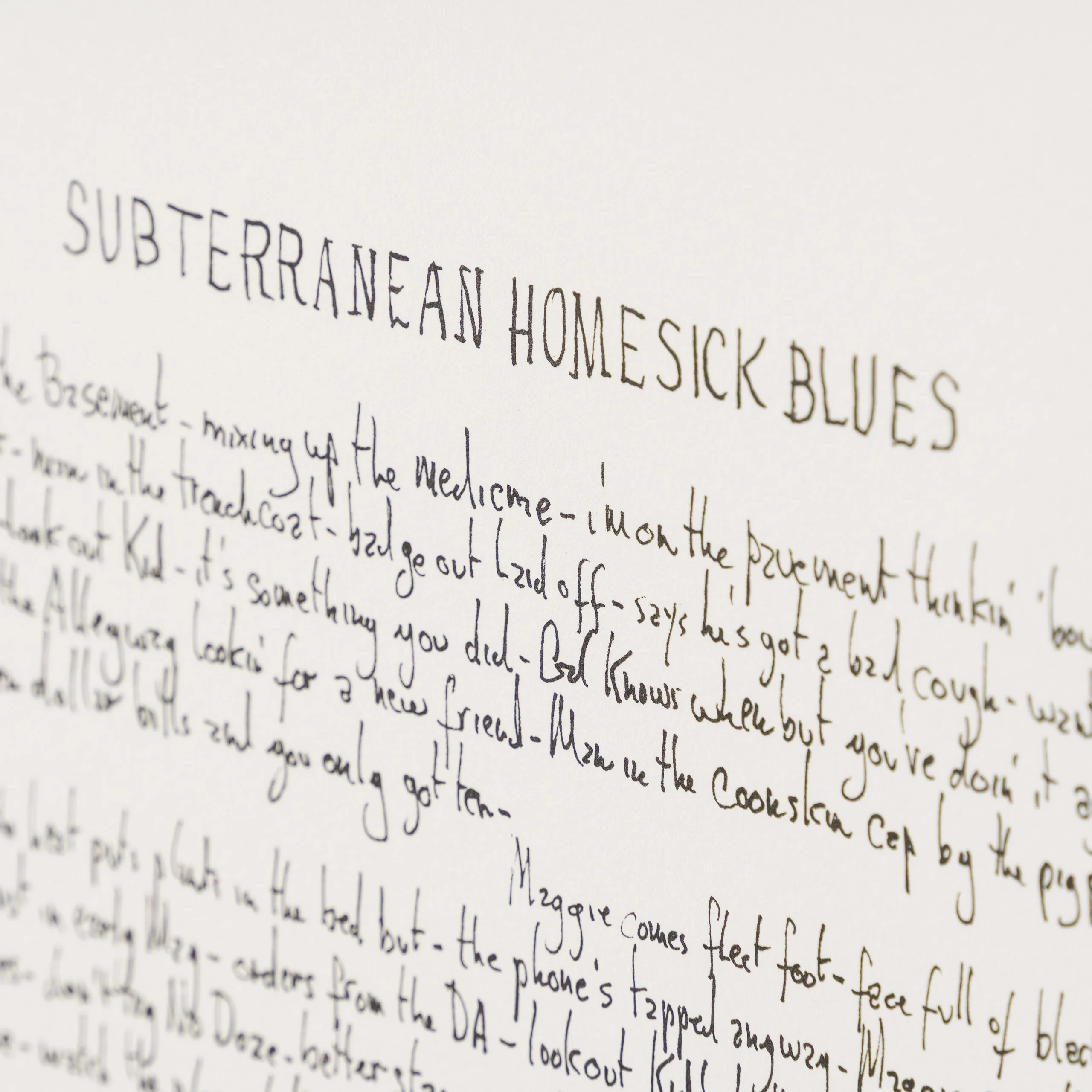 Mondo Scripto (2020) - Subterranean Homesick Blues - Image 2