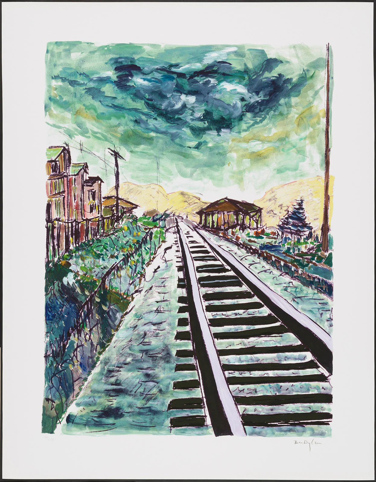 Train Tracks | Framed Portfolio of Four Graphics (2020) - Image 4
