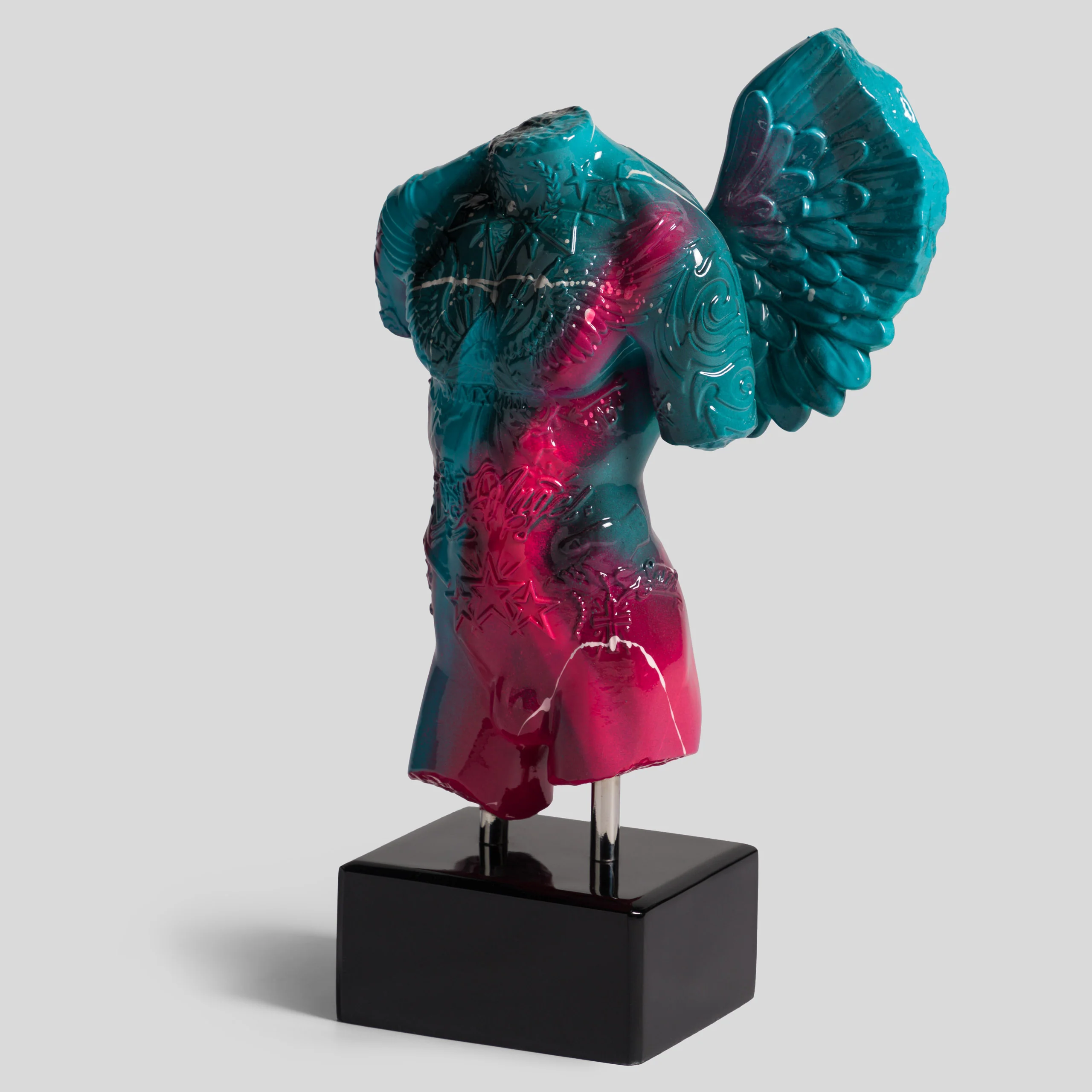 Fallen Angel (Mini Teal And Pink Graffiti) - Image 2