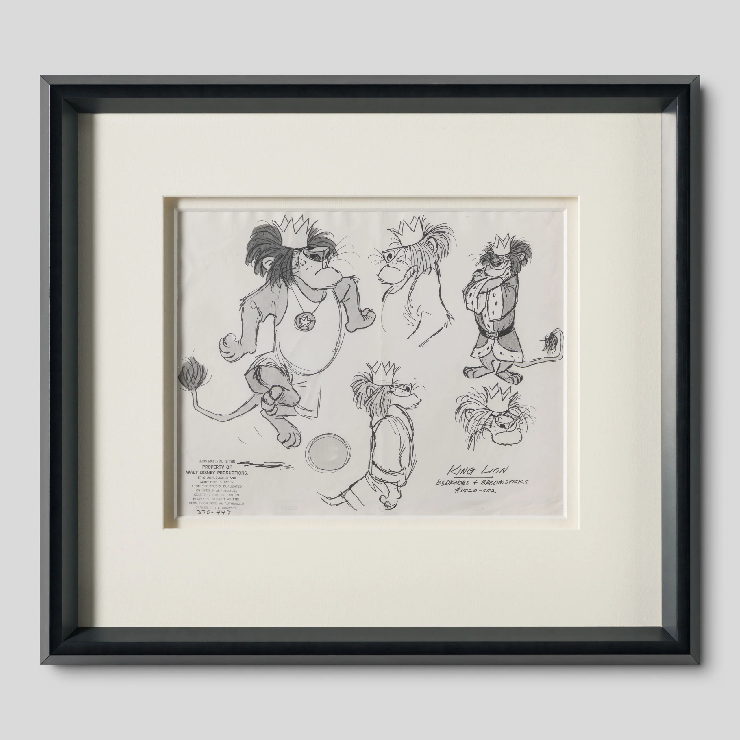 Bedknobs And Broomsticks: King Lion Model Sheet (1971)