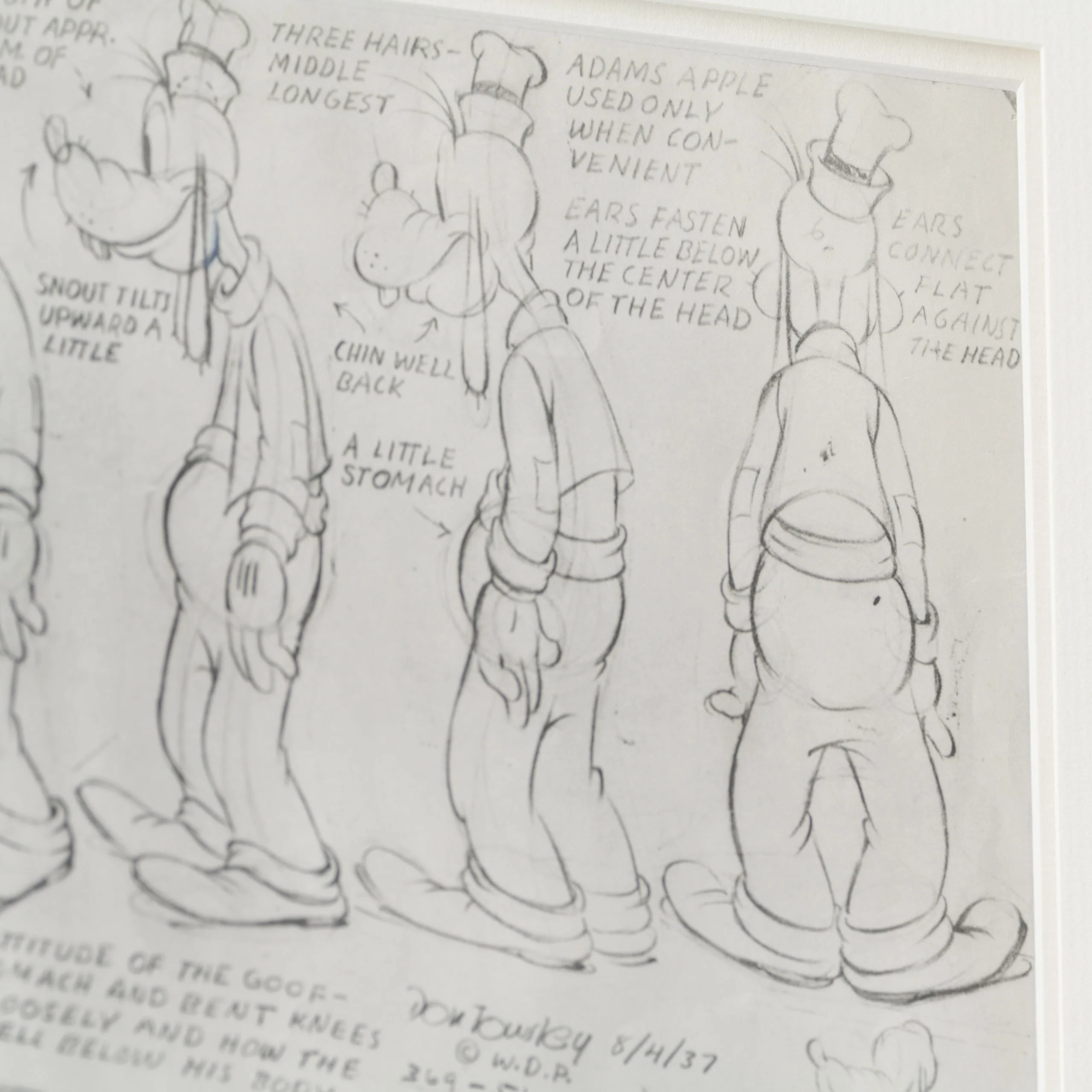 Goofy Full Figure Model Sheet (Circa 1940s) - Image 5
