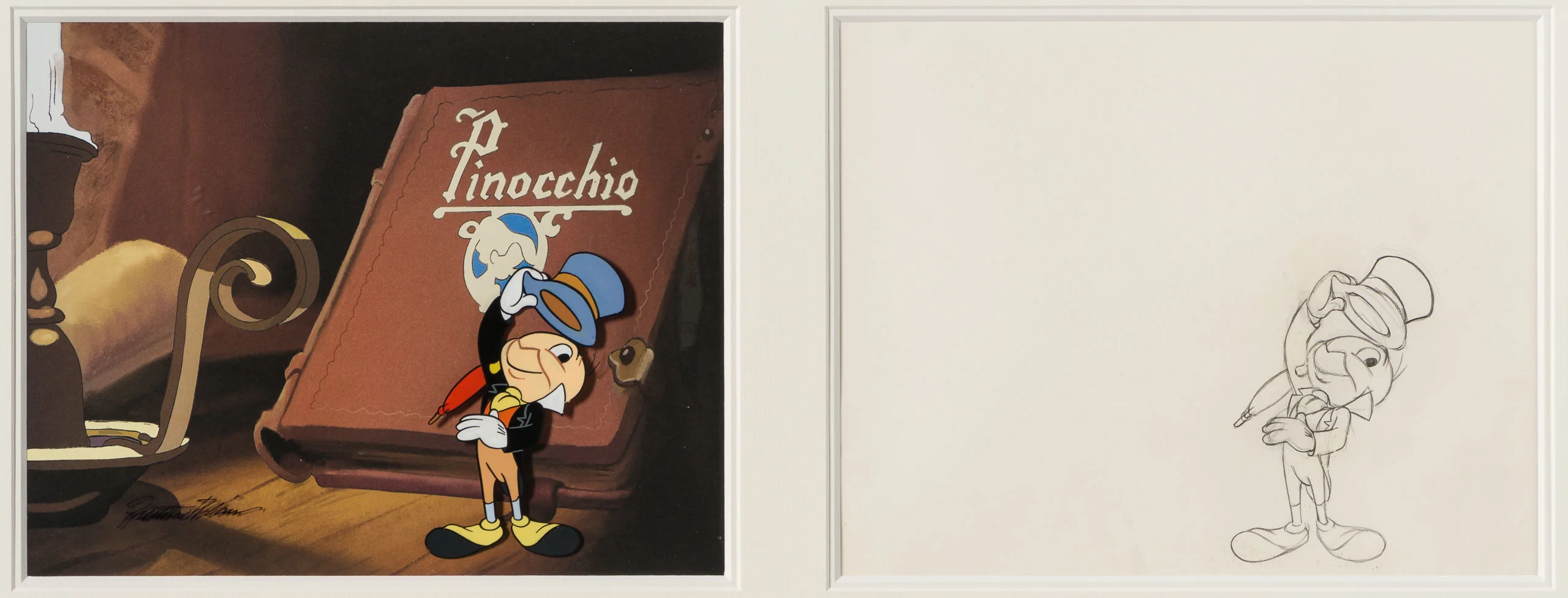 Jiminy Cricket Original Production Cel And Drawing 2 (1970s) signed by Preston Blair - Image 4