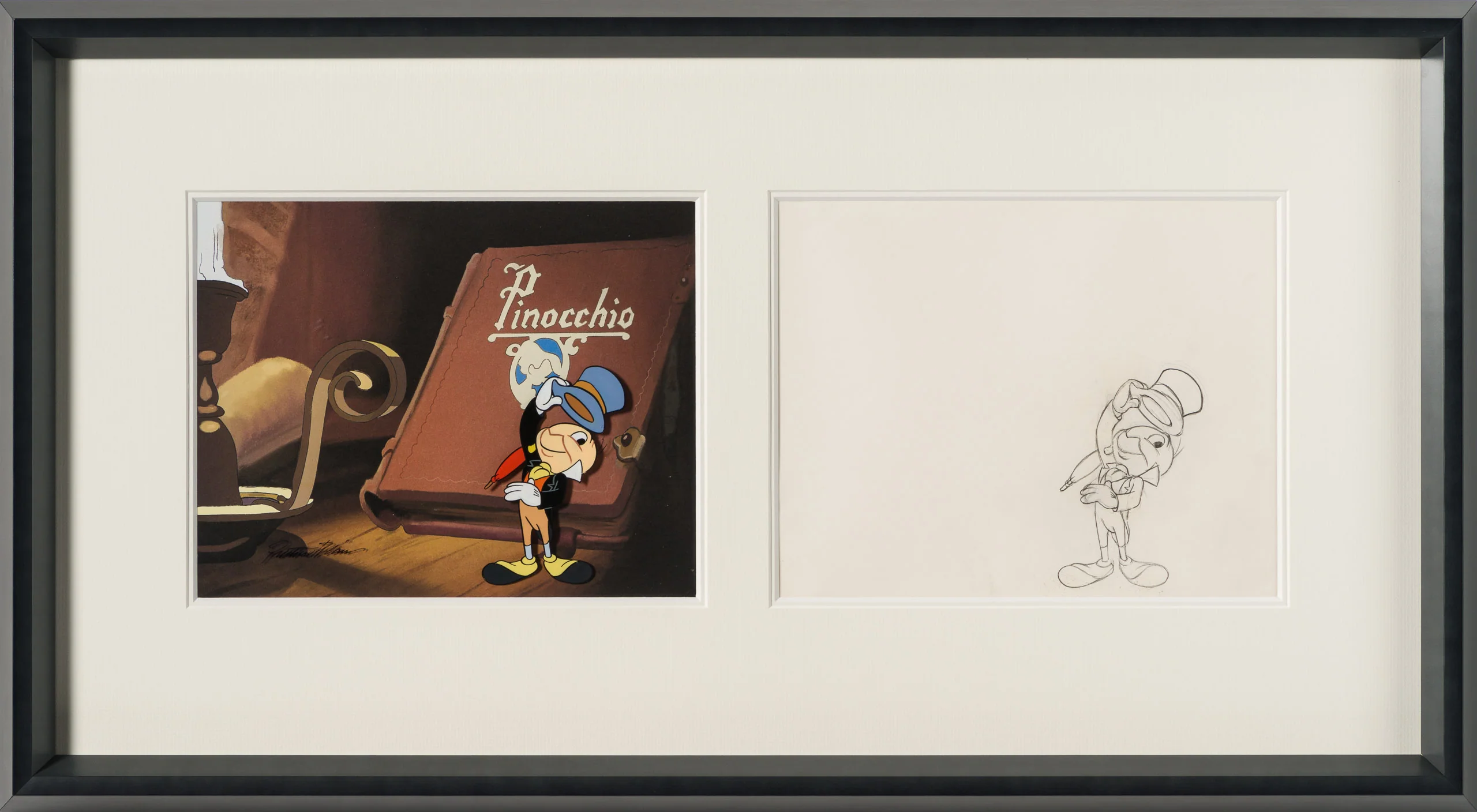 Jiminy Cricket Original Production Cel And Drawing 2 (1970s) signed by Preston Blair - Image 8