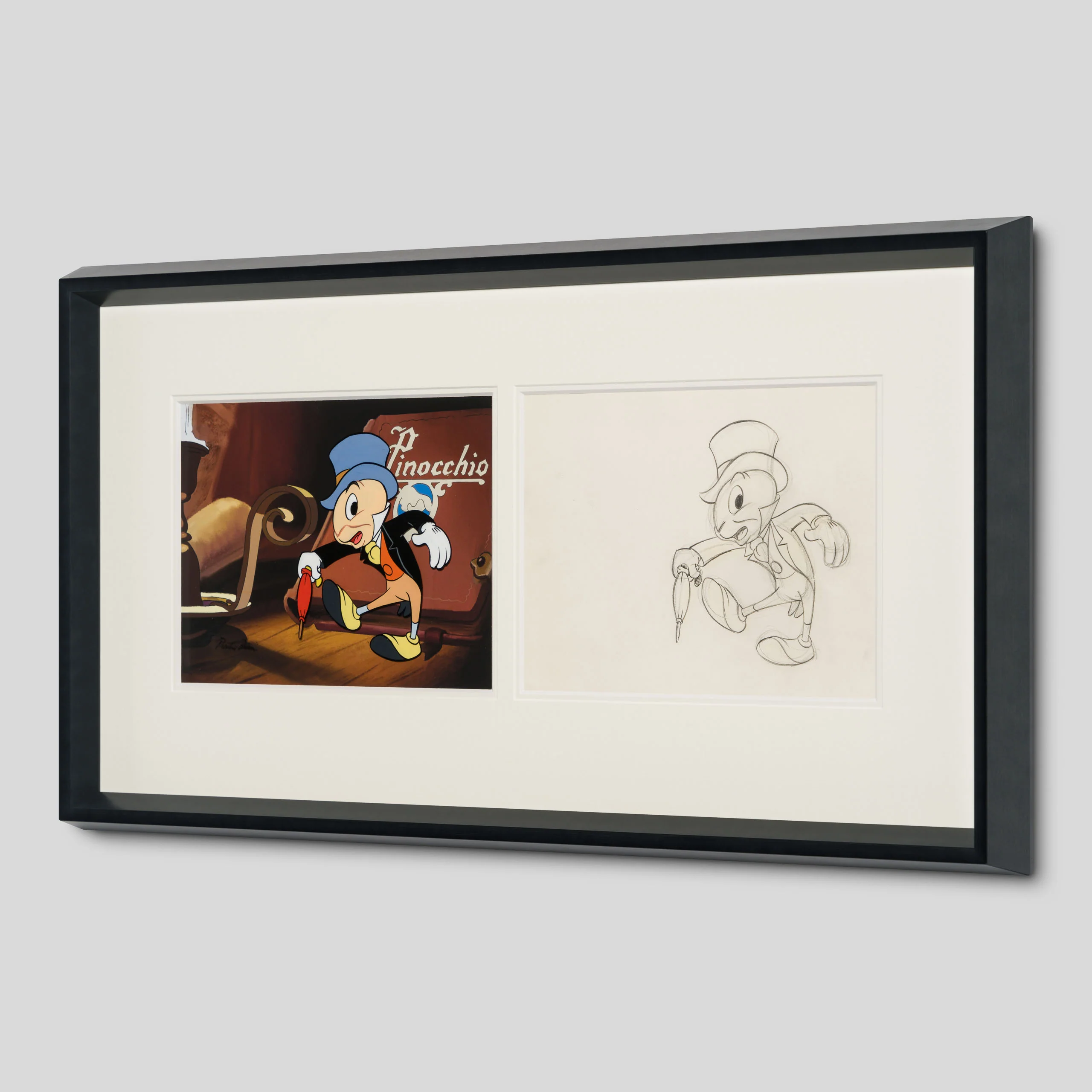 Jiminy Cricket Original Production Cel And Drawing 9 (1970s) signed by Preston Blair - Image 2