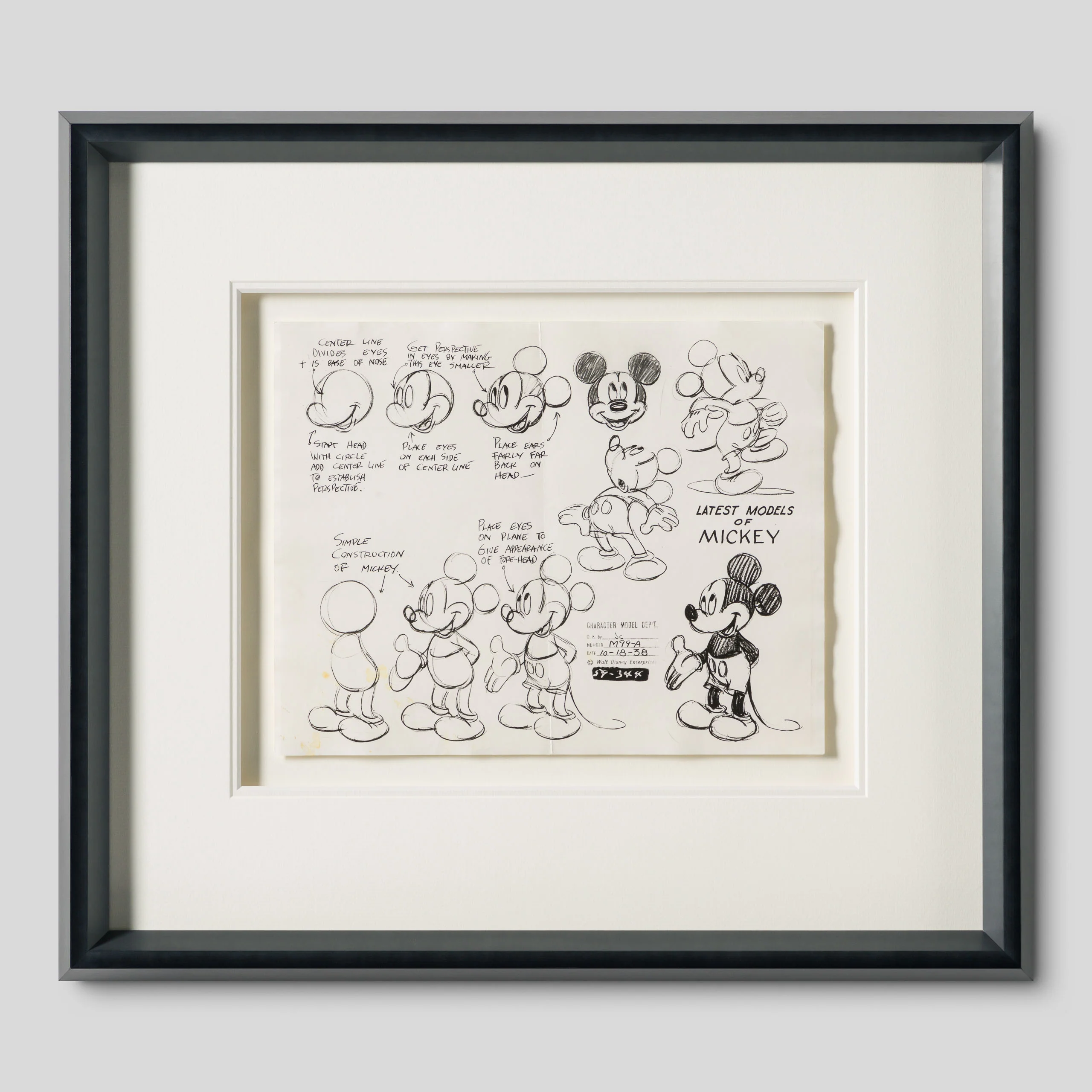Latest Models Of Mickey 2, Model Sheet (Circa 1940s)