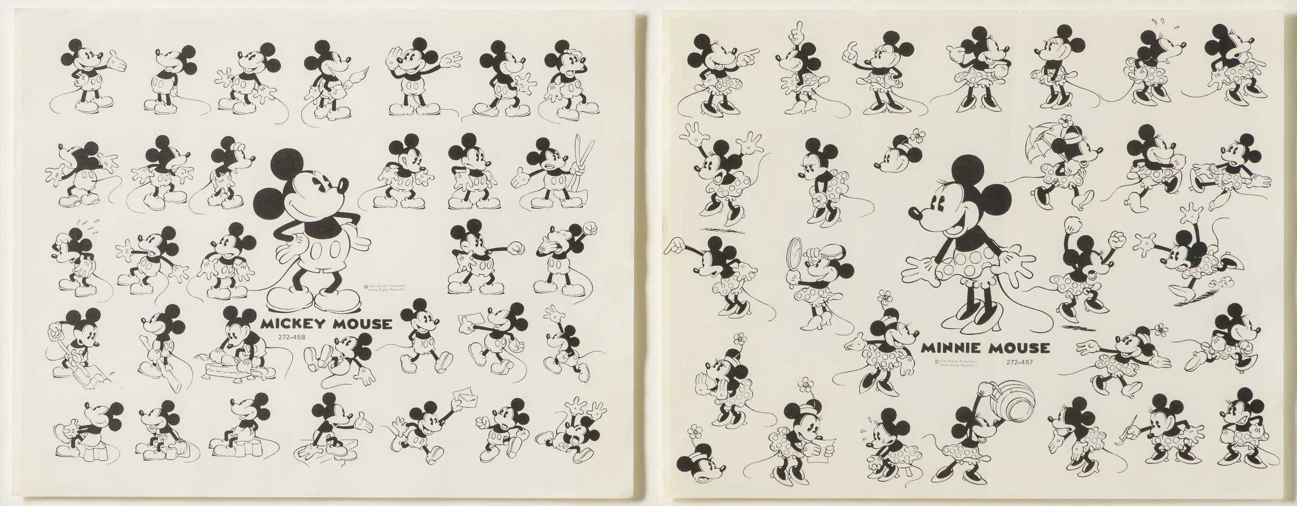 Mickey And Minnie Mouse Set of Model Sheets (Circa 1930s) - Image 7