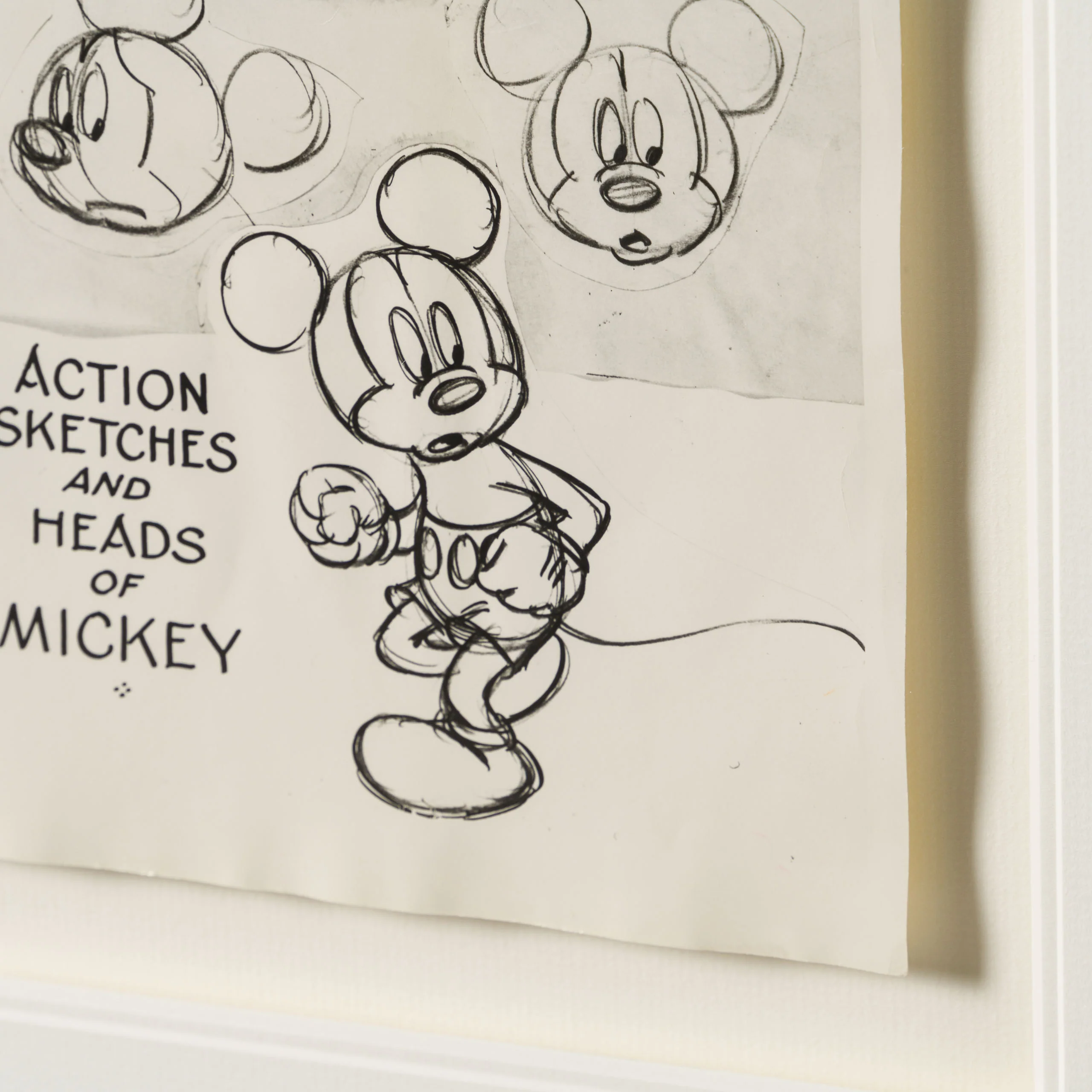 Mickey Mouse Action Sketches And Heads Model Sheet (Circa 1940s) - Image 4