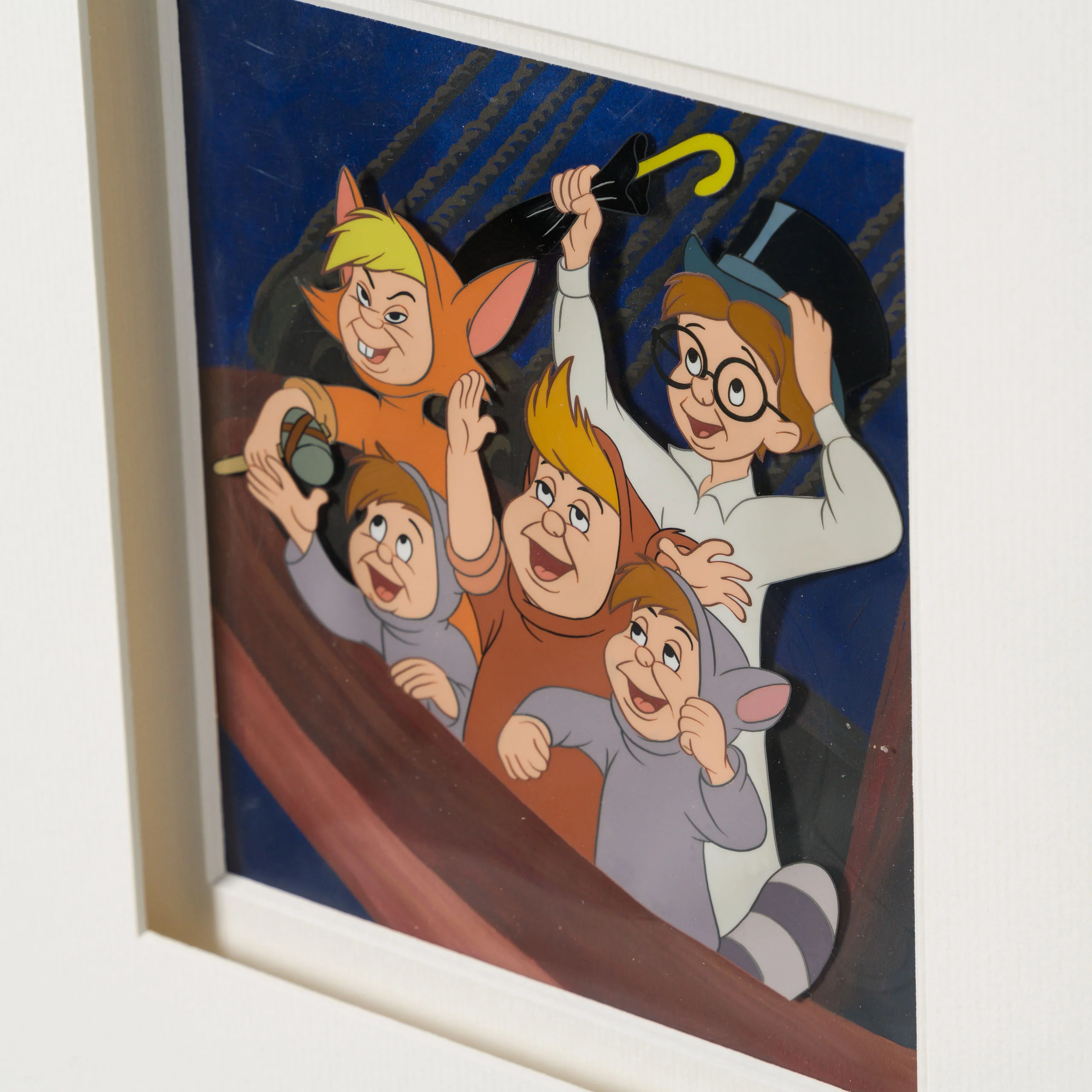 Peter Pan: John And The Lost Boys Original Production Cel On Hand-Painted Background (1953) - Image 6