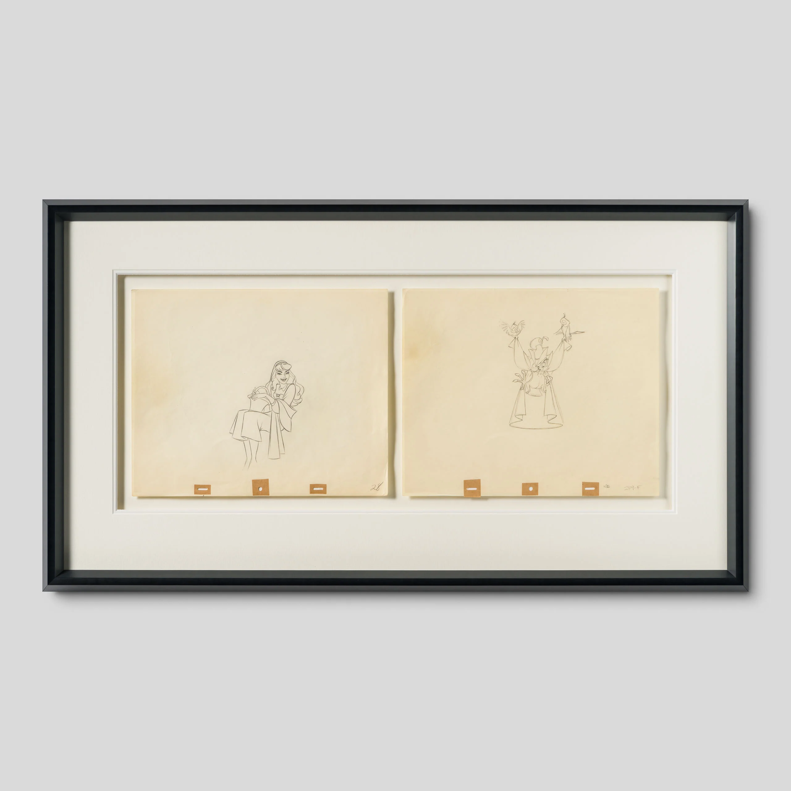 Sleeping Beauty: Princess Aurora And Mock Prince Set, Original Production Drawings (1959)