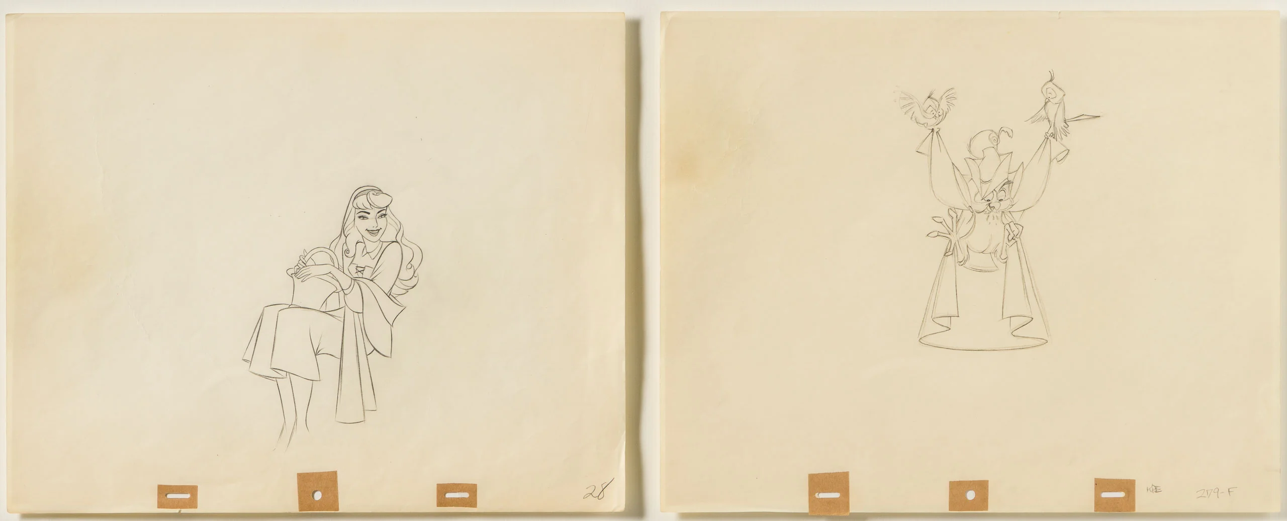 Sleeping Beauty: Princess Aurora And Mock Prince Set, Original Production Drawings (1959) - Image 8