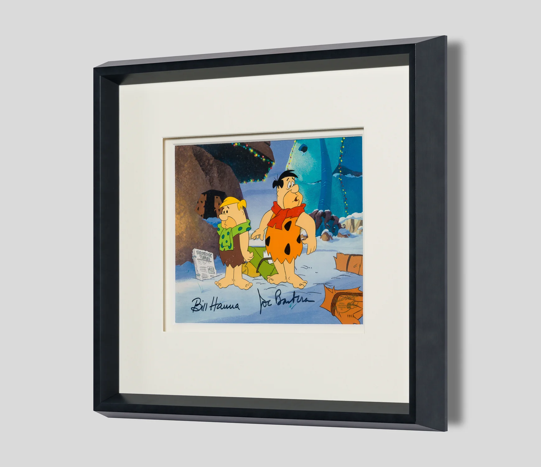 Fred and Barney (Christmas) (1) Original Production Cel - Image 2