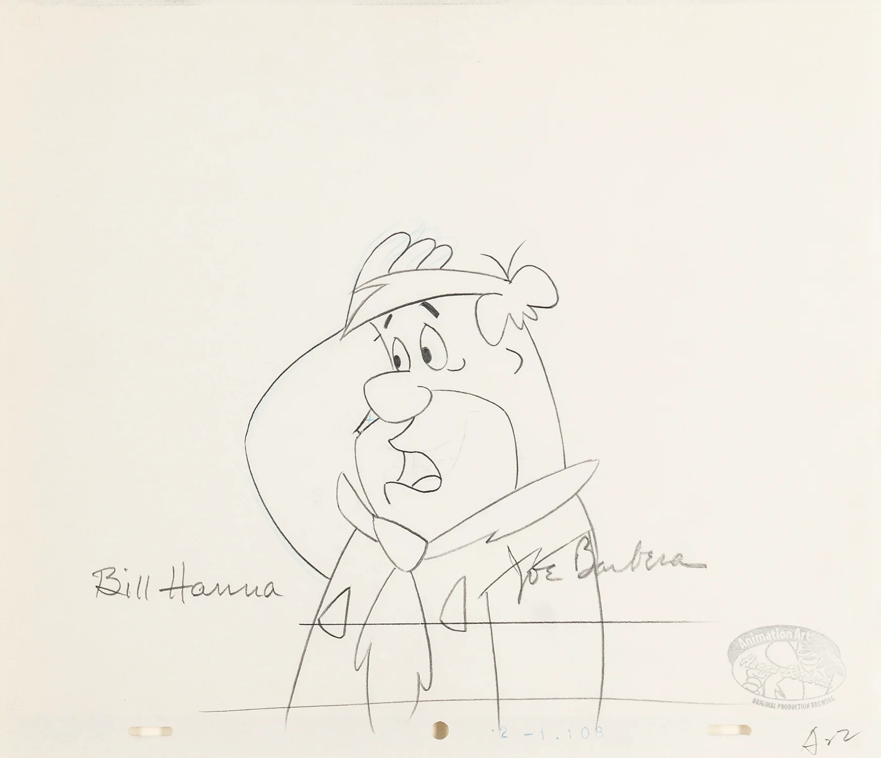 Fred Flintstone Original Production Drawing and Barney Original Production Drawing Set of 2 (2) - Image 3