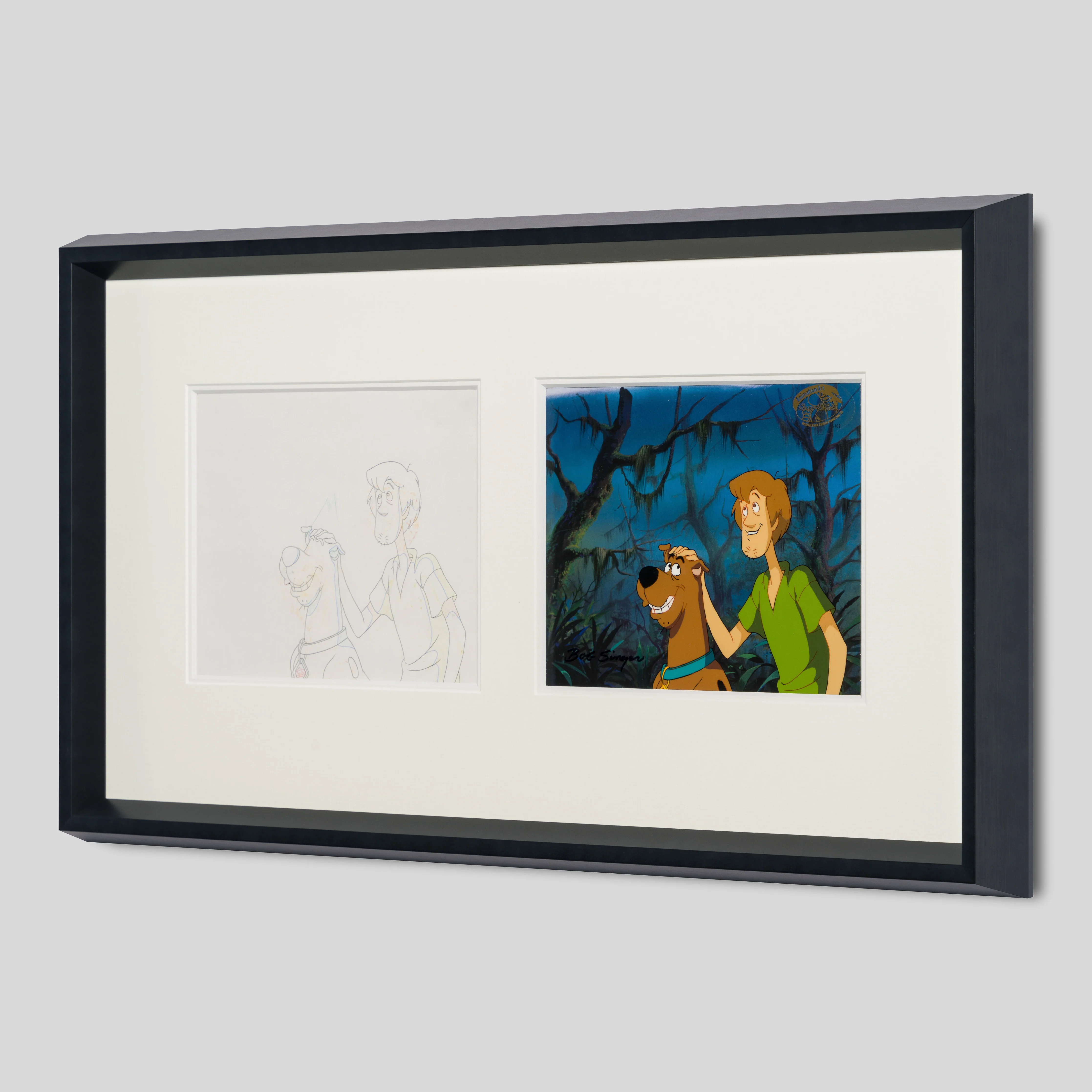 Scooby Doo and Shaggy (5) Original Production Cel and Drawing - Image 2