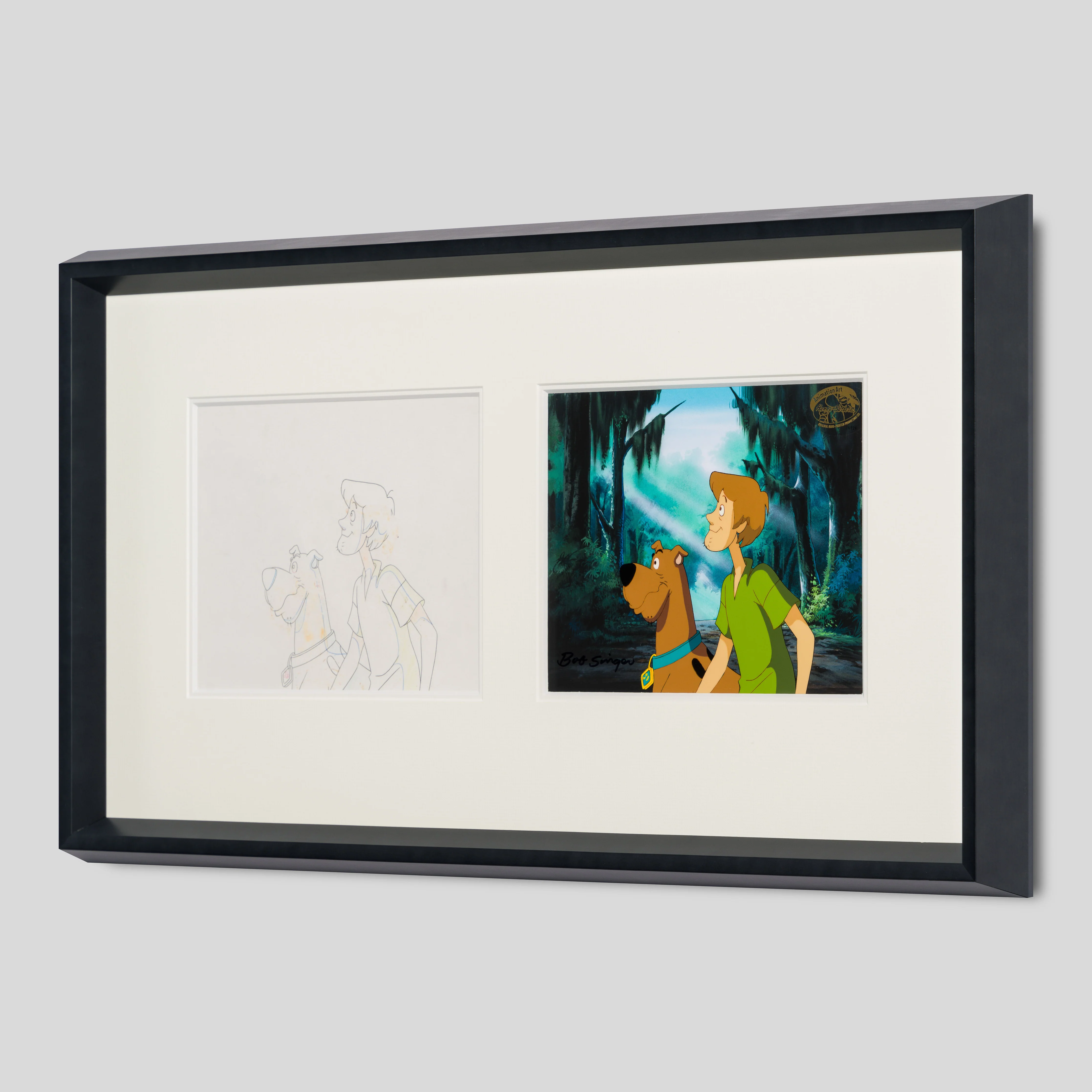 Scooby Doo and Shaggy (6) Original Production Cel and Drawing - Image 2