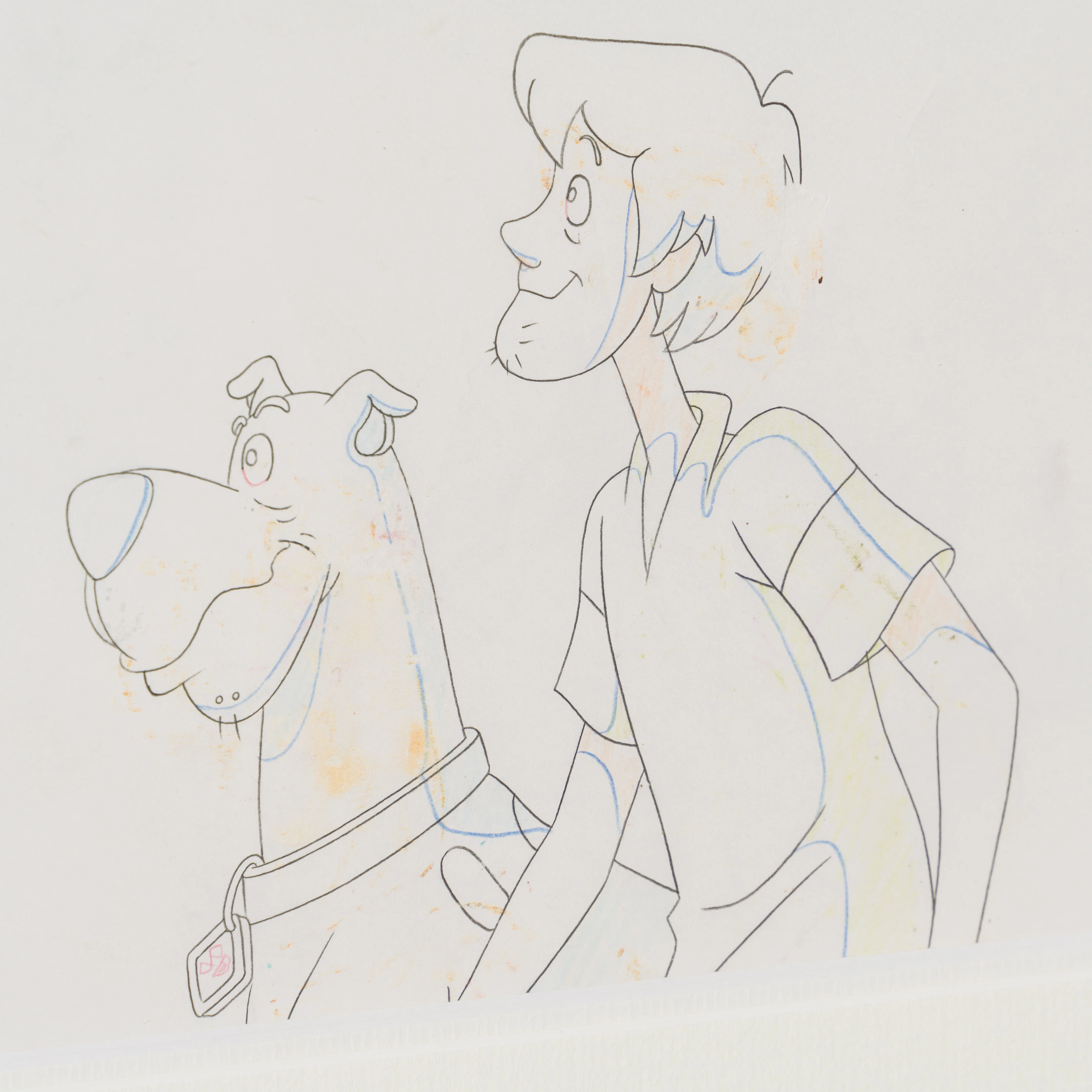 Scooby Doo and Shaggy (6) Original Production Cel and Drawing - Image 5