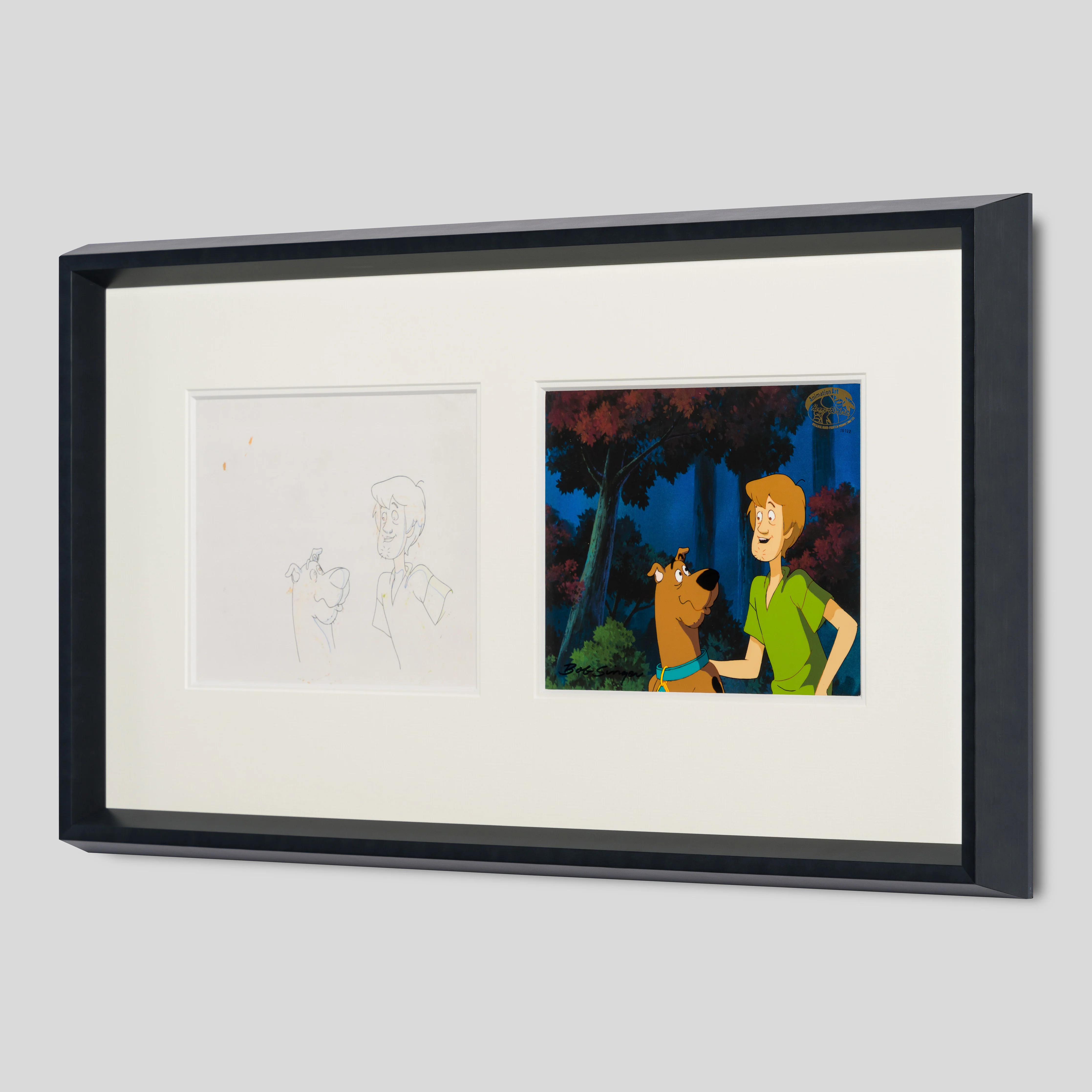 Scooby Doo and Shaggy (8) Original Production Cel and Drawing - Image 2