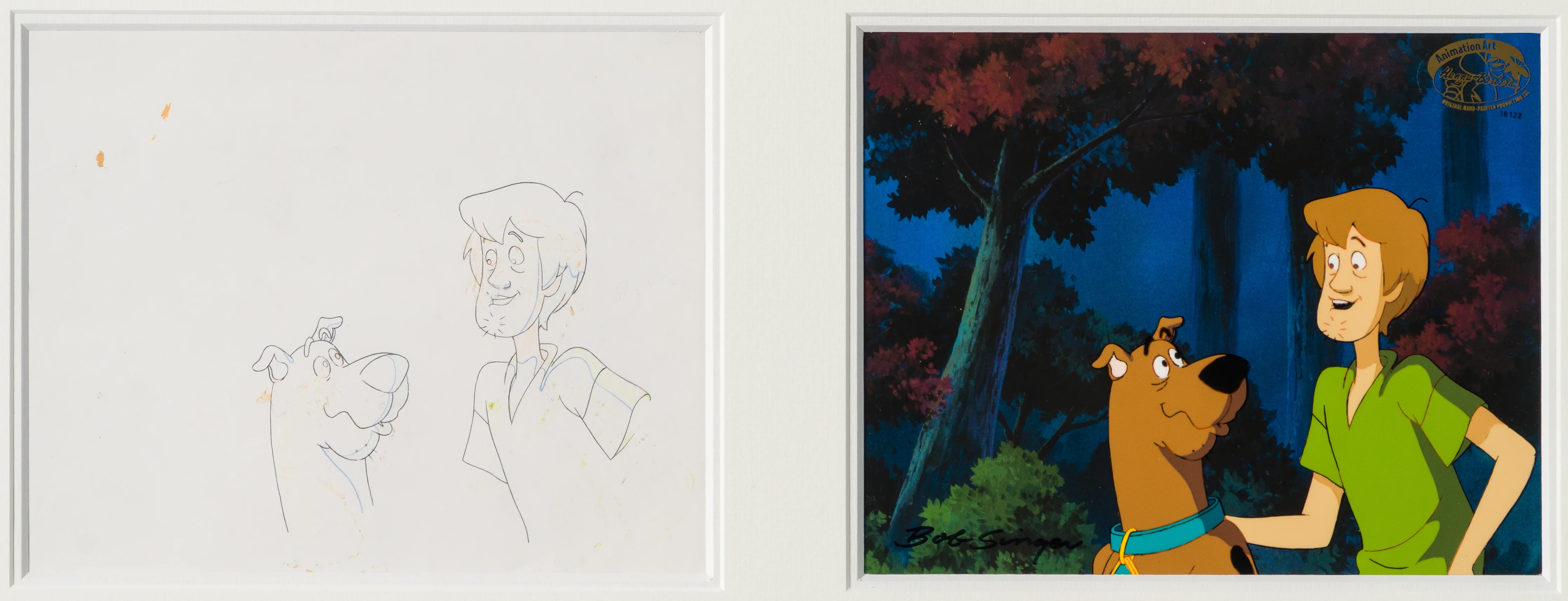 Scooby Doo and Shaggy (8) Original Production Cel and Drawing - Image 3