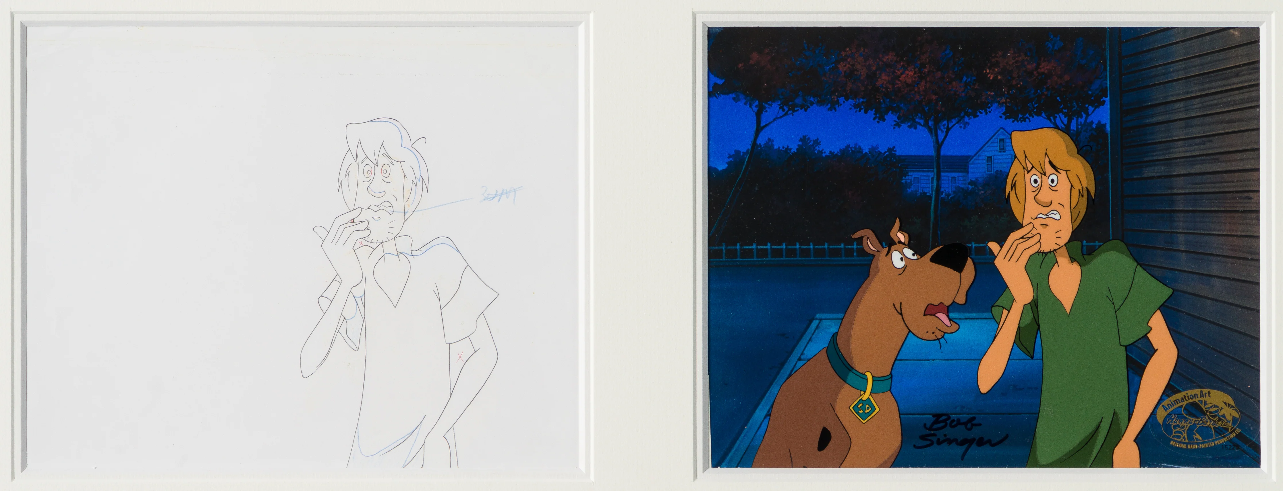 Scooby, Shaggy (9) Original Production Cel and Drawing - Image 3