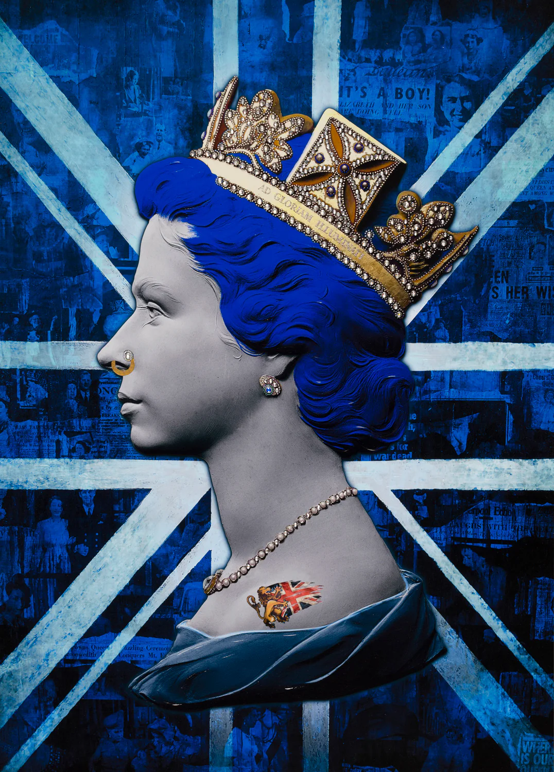 Blue Headlines Queen - Image 3
