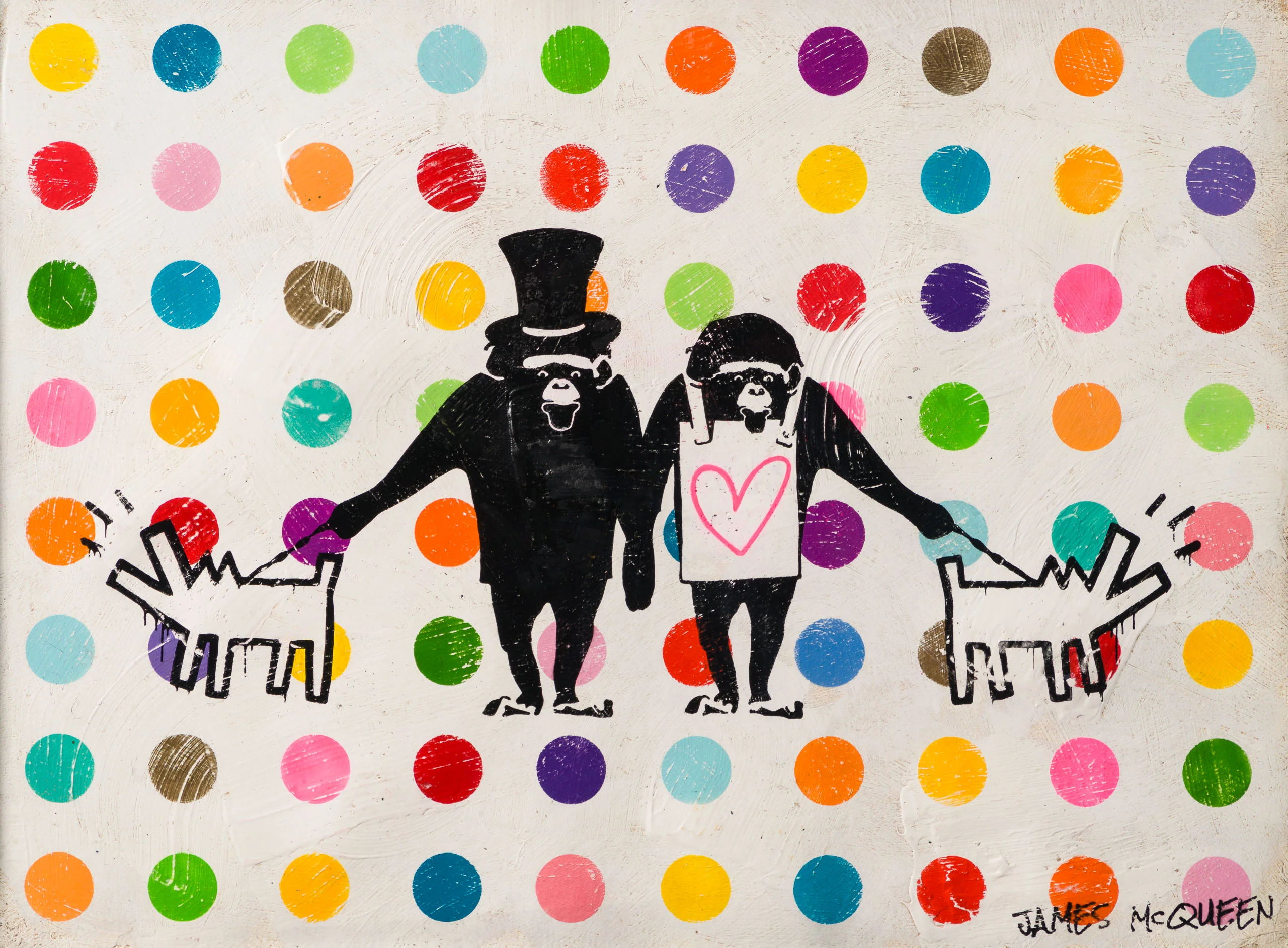 McQueen's Monkey's With Haring Dog III - Image 3