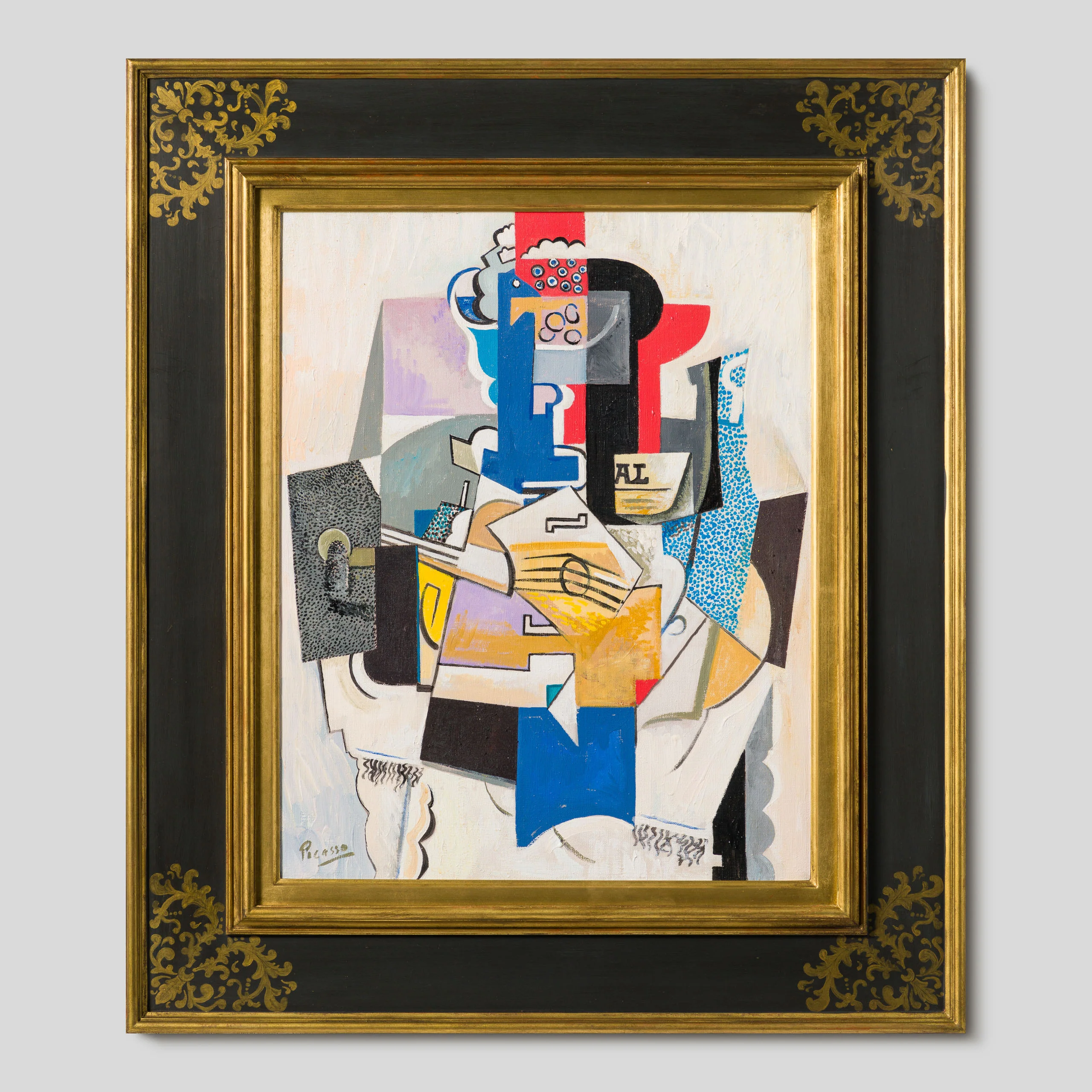 Fruit Dish, Bottle & Violin In The Style Of Pablo Picasso 1914