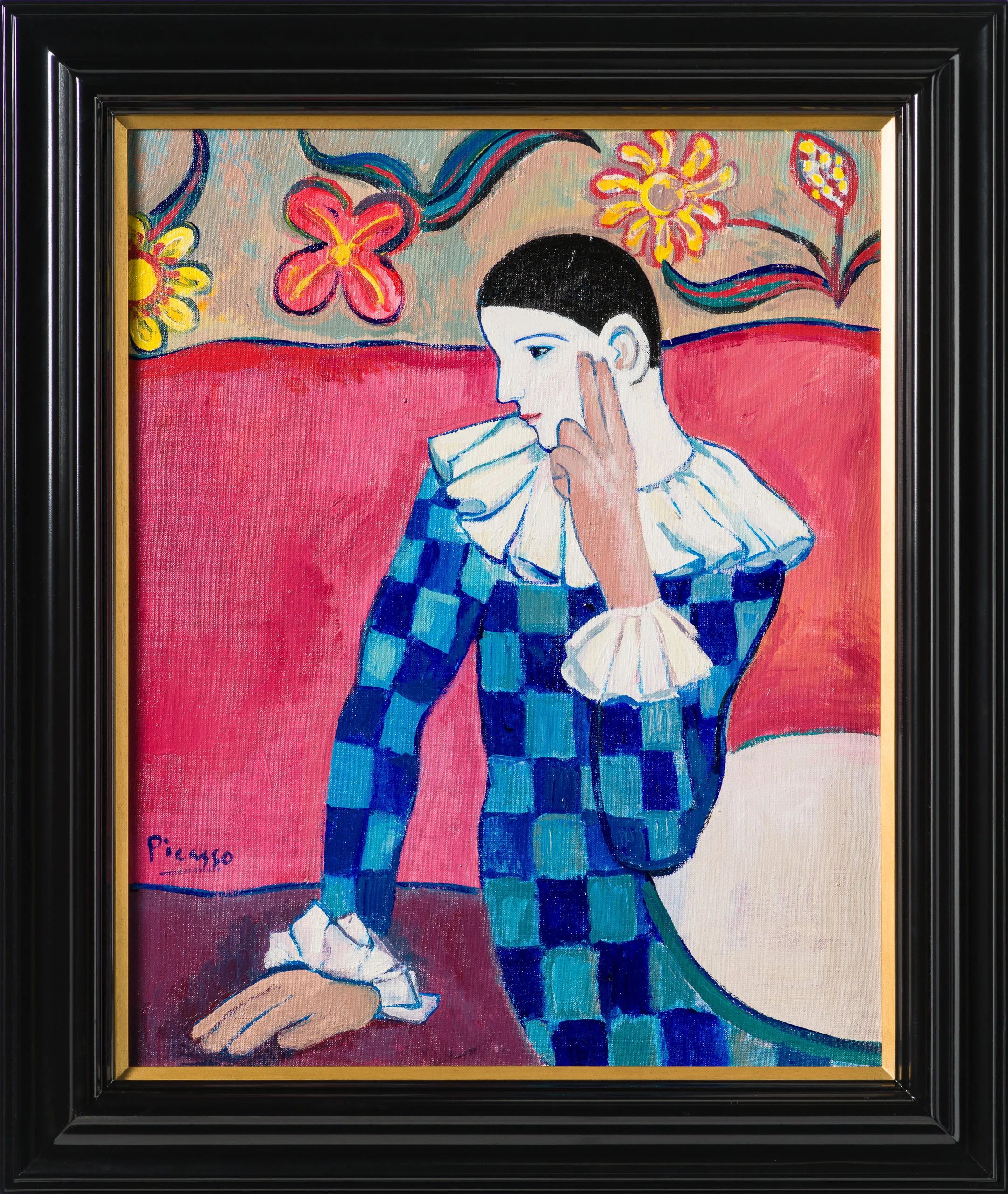 Harlequin Leaning On His Elbow In The Style Of Pablo Picasso 1901 - Image 8