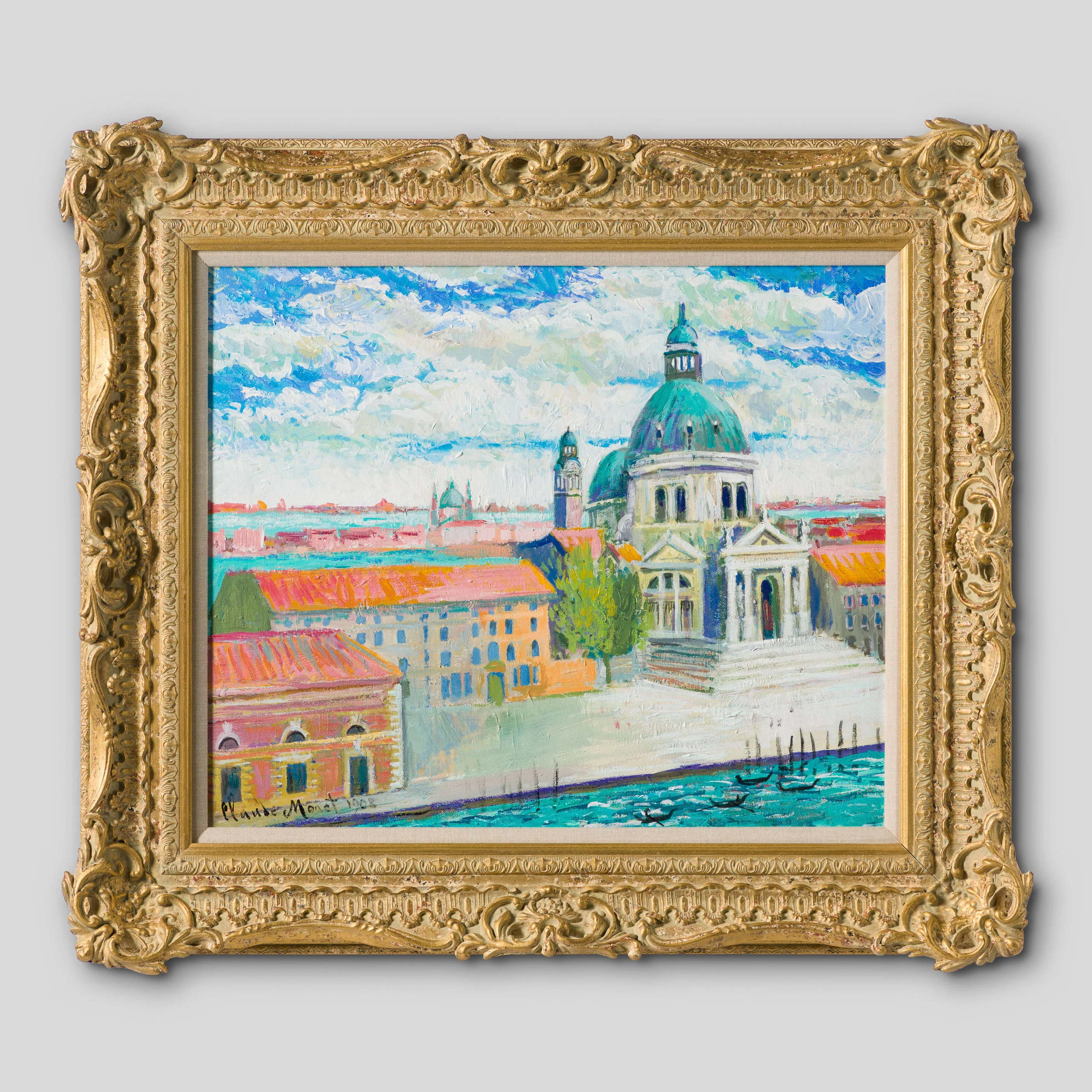 Santa Maria Della Salute From Hotel Balcony In The Style Of Claude Monet, 1908