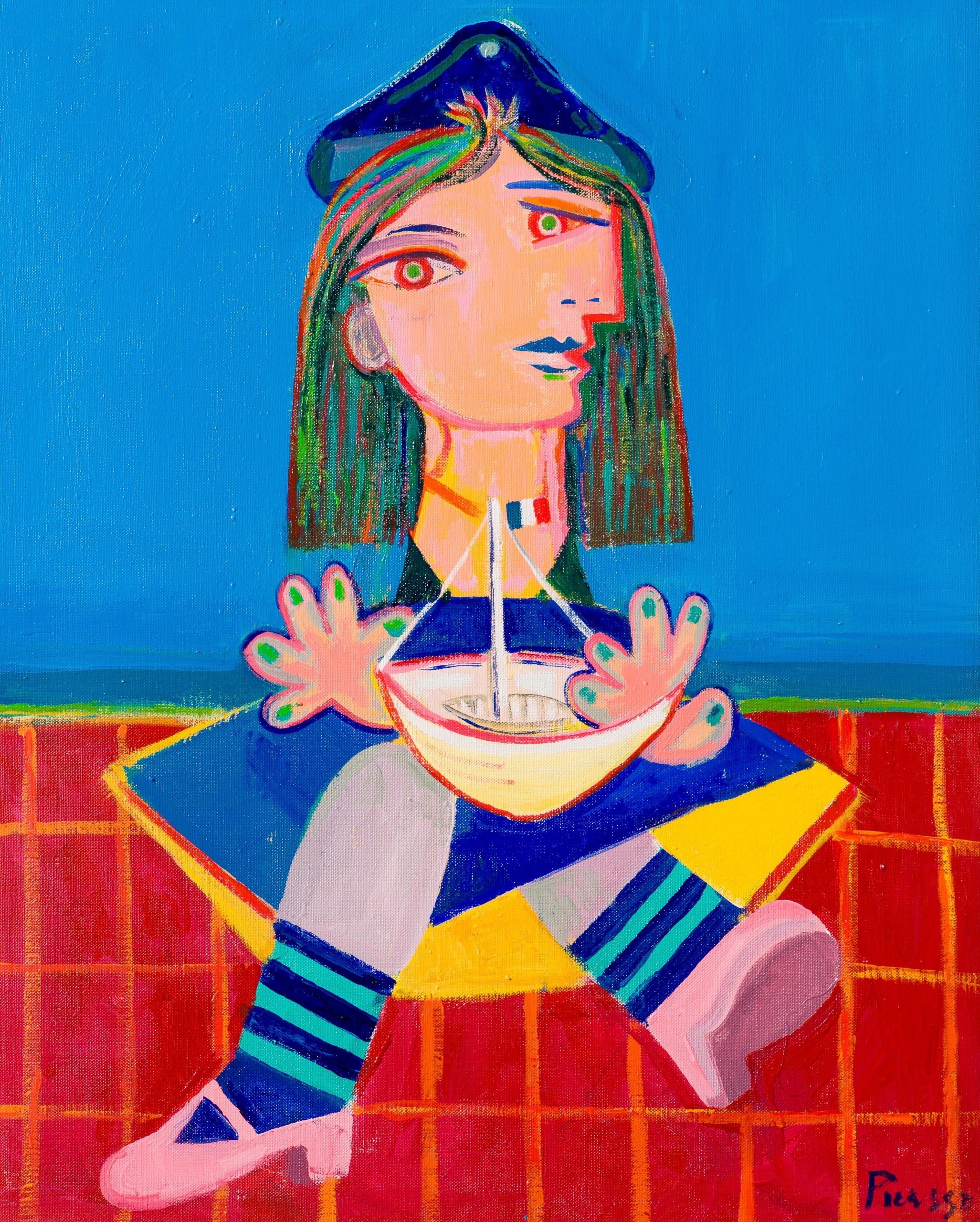 Maya With A Boat In The Style Of Pablo Picasso 1938 - Image 8