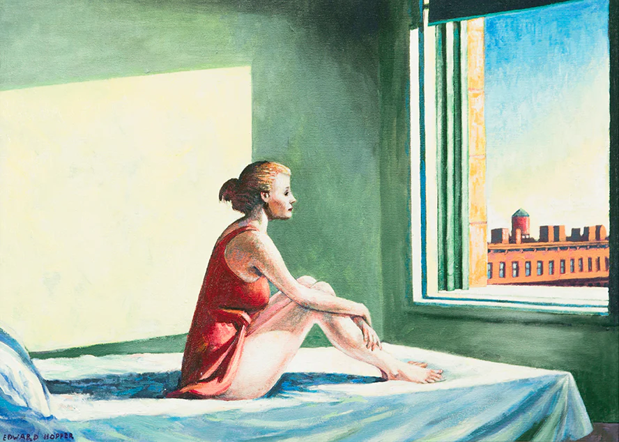Morning Sun 1952 Nude on Bed' In The Style of Edward Hopper - Image 2