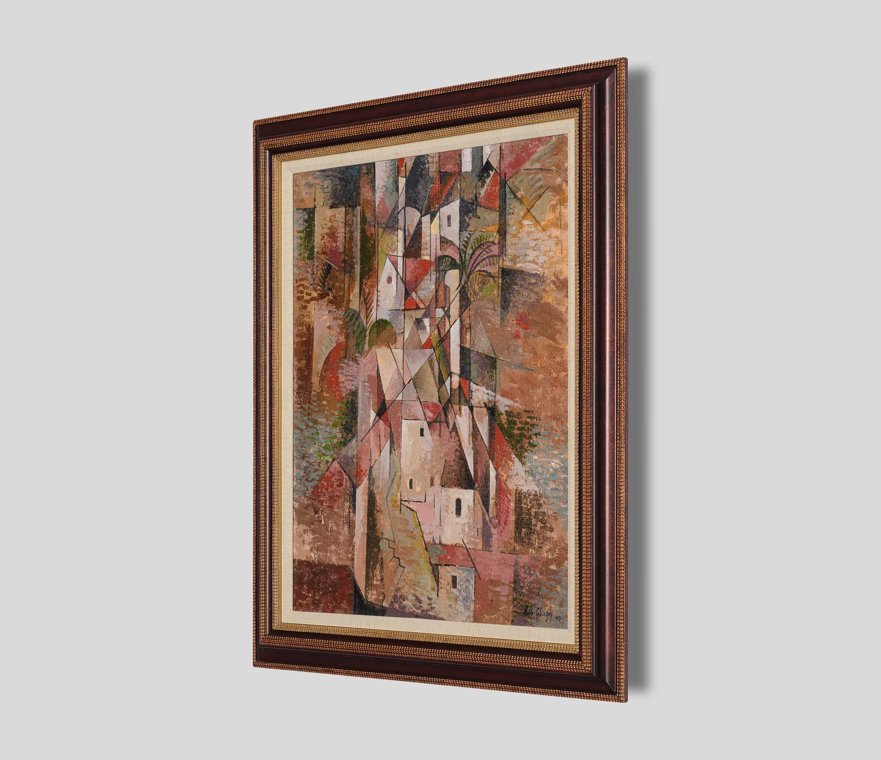 Mountain Village 1912 In The Style Of Albert Gleizes - Image 2