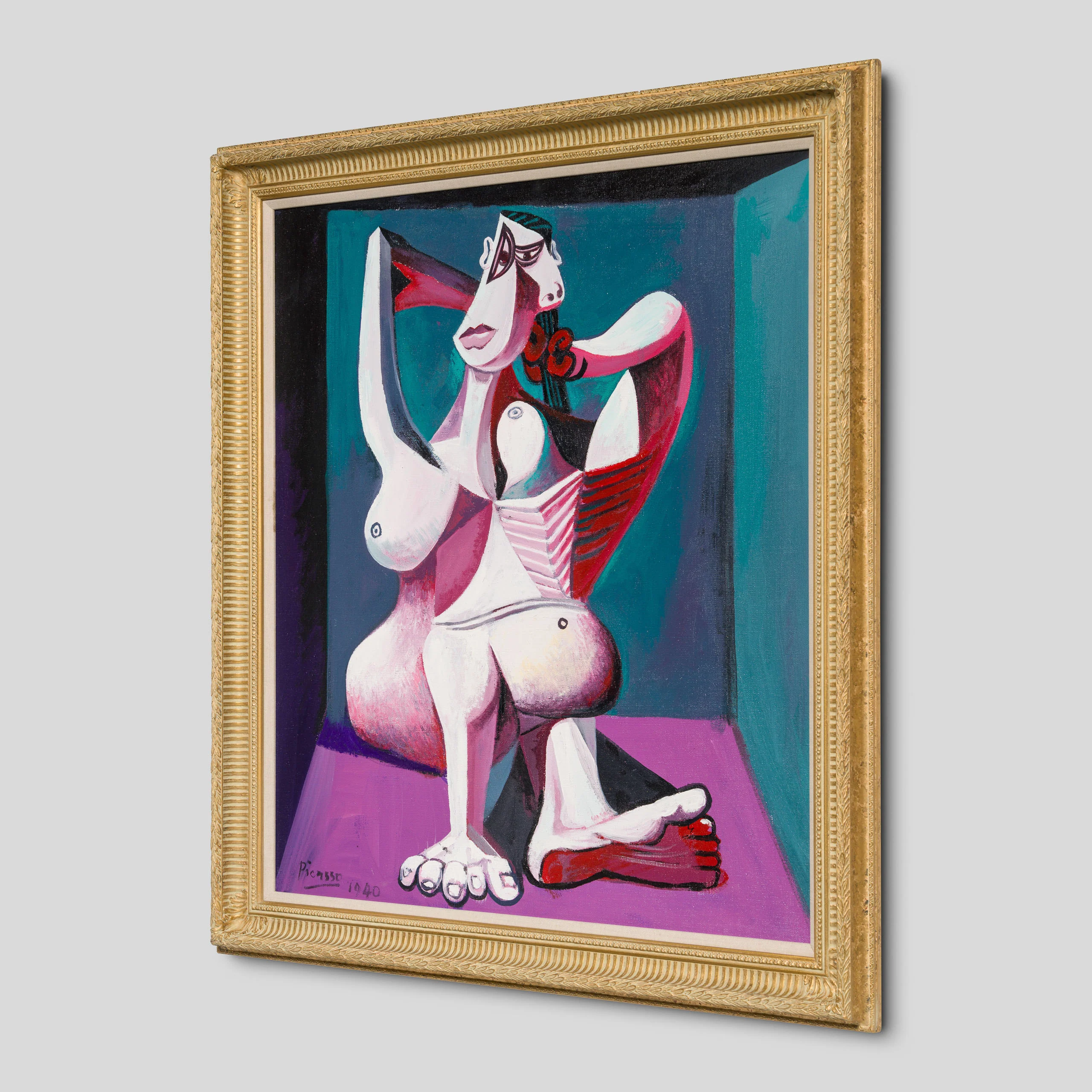 Nude Dressing Her Hair In The Style Of Pablo Picasso 1940 - Image 2