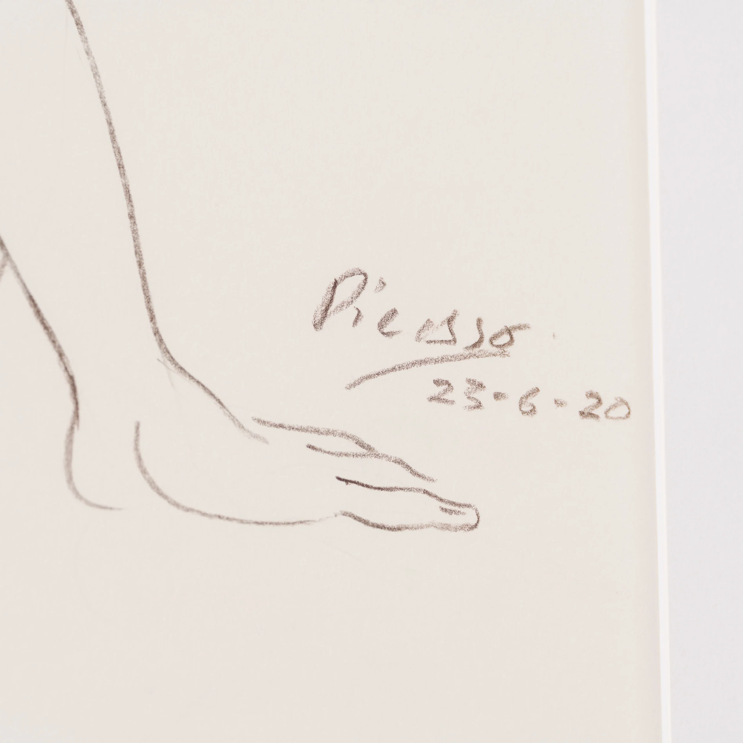 Nude Reading On Beach (3) Pencil Study In The Style Of Pablo Picasso 1920 - Image 6