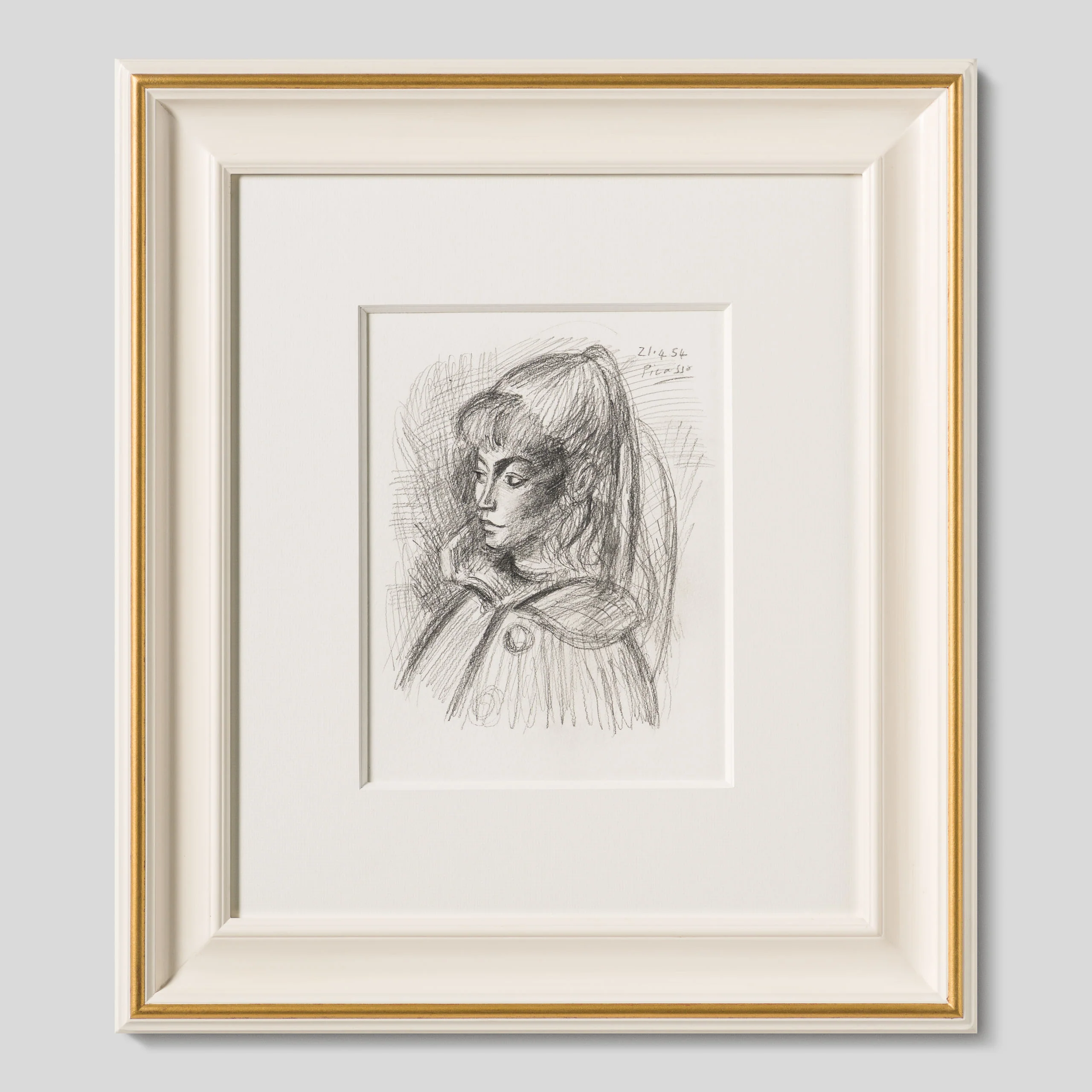 Pencil Study (1) of Sylvette David In The Style Of Pablo Picasso 1954