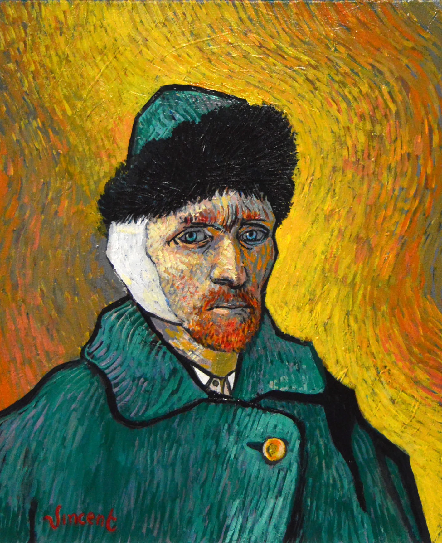 Self Portrait With Bandaged Ear, In The Style Of Vincent Van Gogh Jan 1899