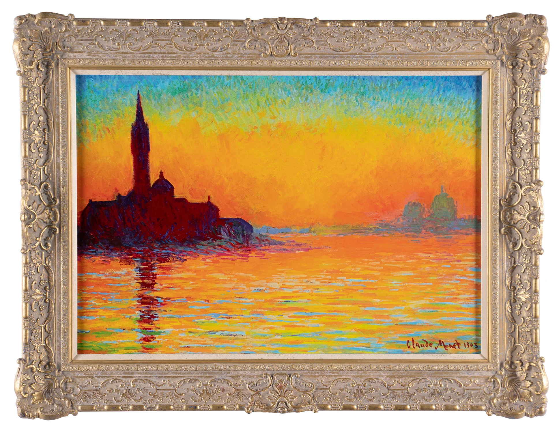 Sunset At San Giorgio Maggiore In The Style Of Claude Monet, 1908 - Image 4