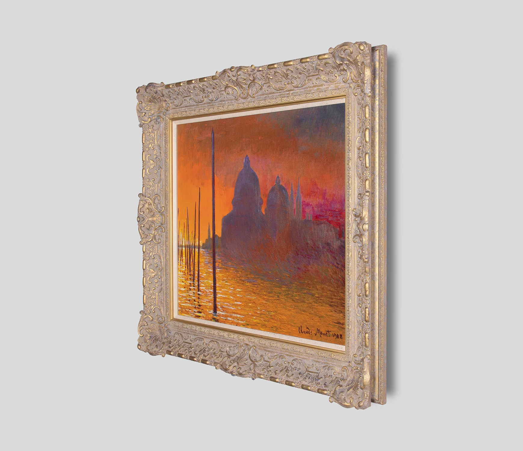 Sunset over the Grand Canal Venice in the style of Claude Monet, 1908 - Image 2