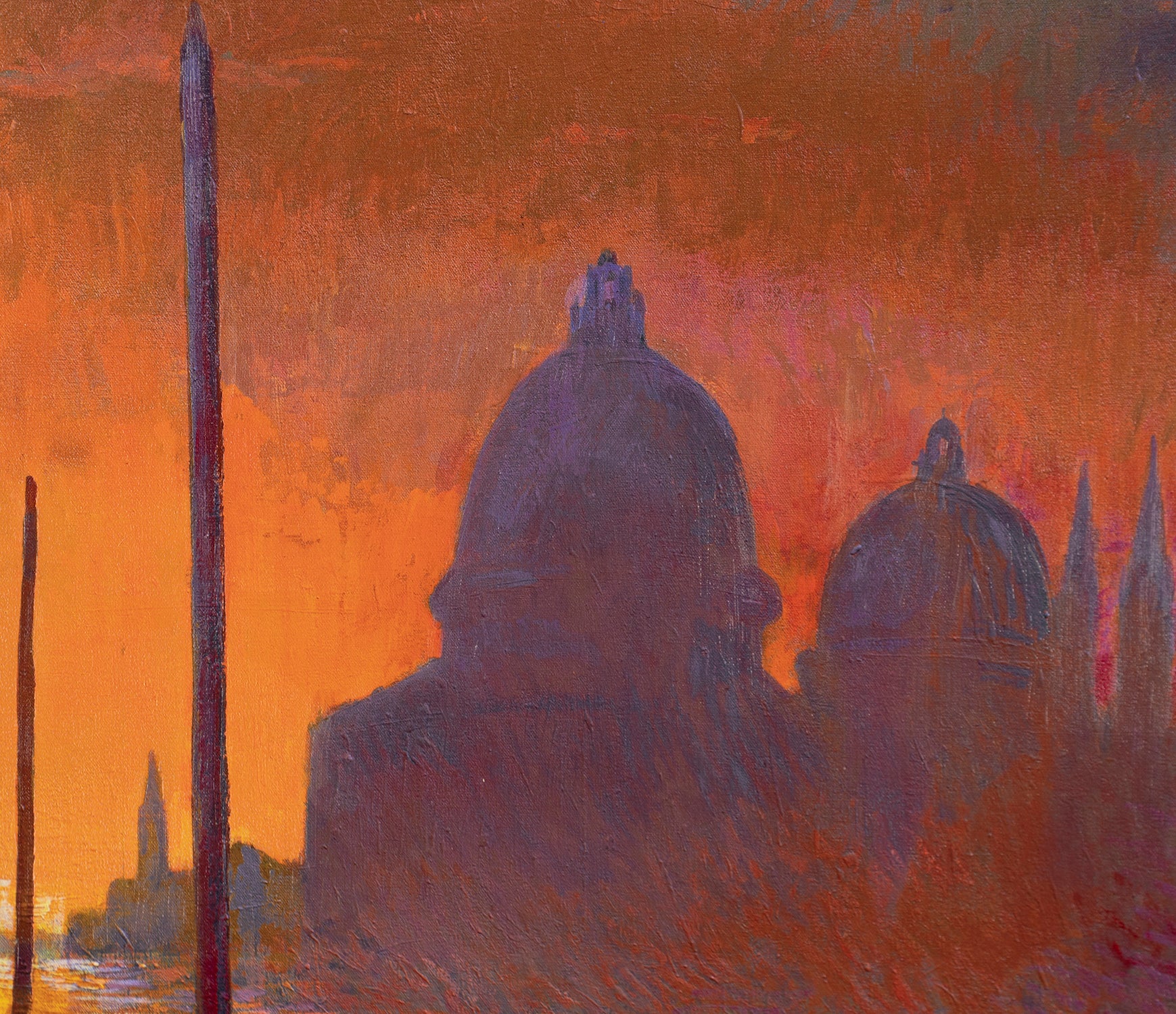Sunset over the Grand Canal Venice in the style of Claude Monet, 1908 - Image 5