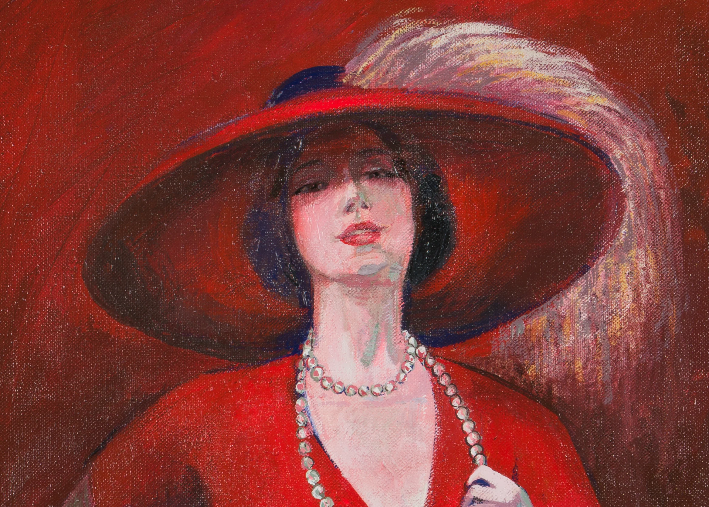 The Lady In Red (In the Style of Kees Van Dongen 1925) - Image 4
