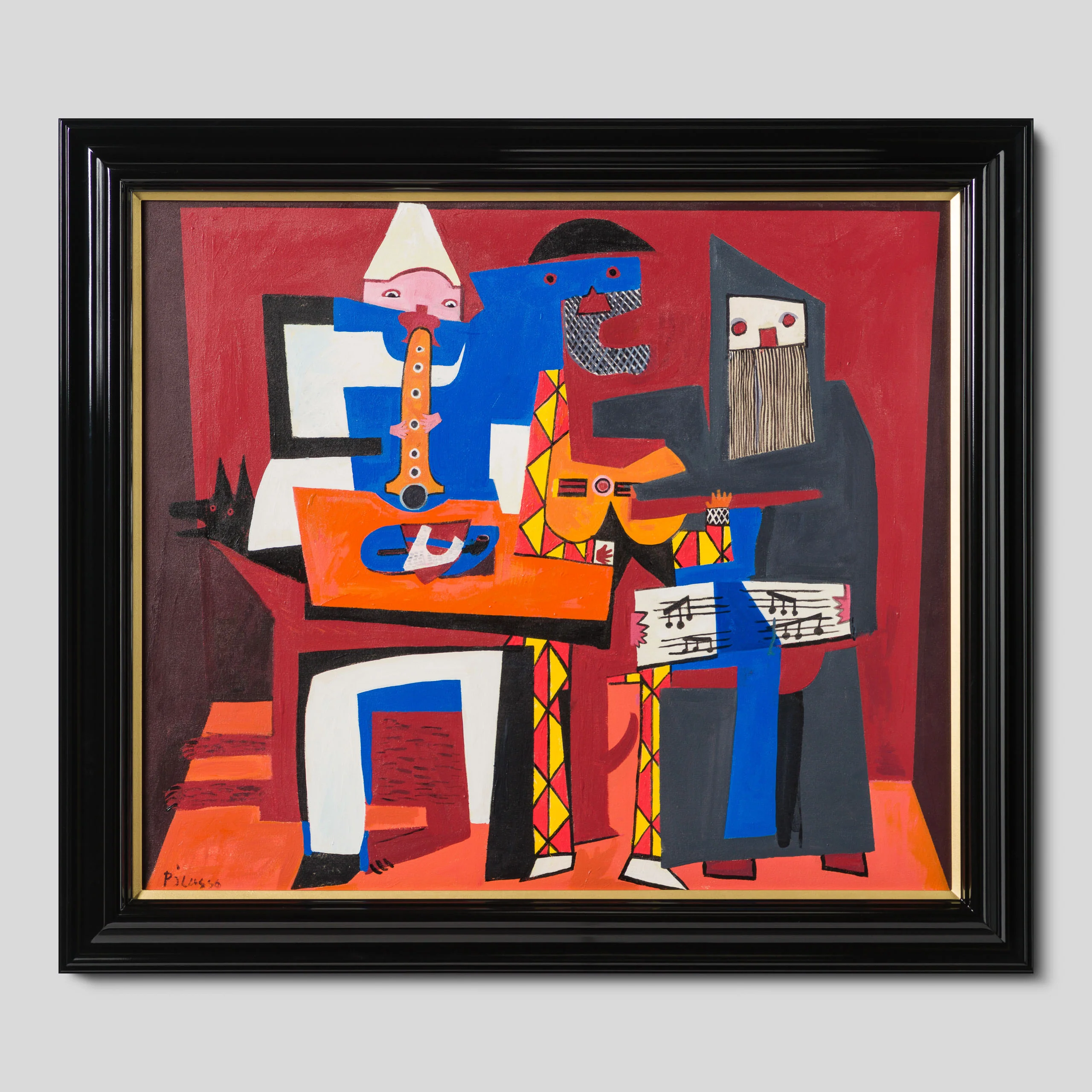 The Three Musicians (And A Dog) In The Style Of Pablo Picasso 1921
