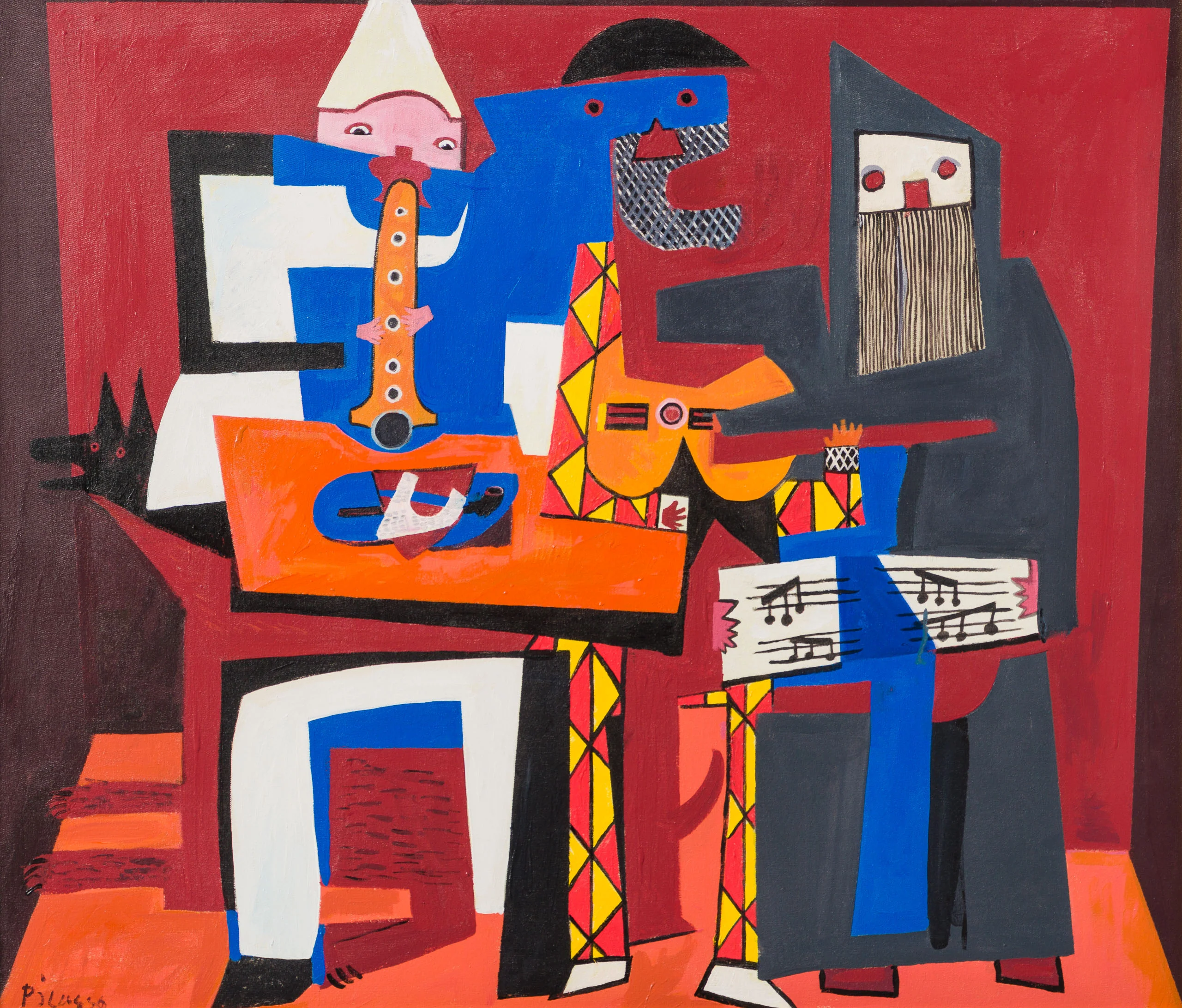 The Three Musicians (And A Dog) In The Style Of Pablo Picasso 1921 - Image 8