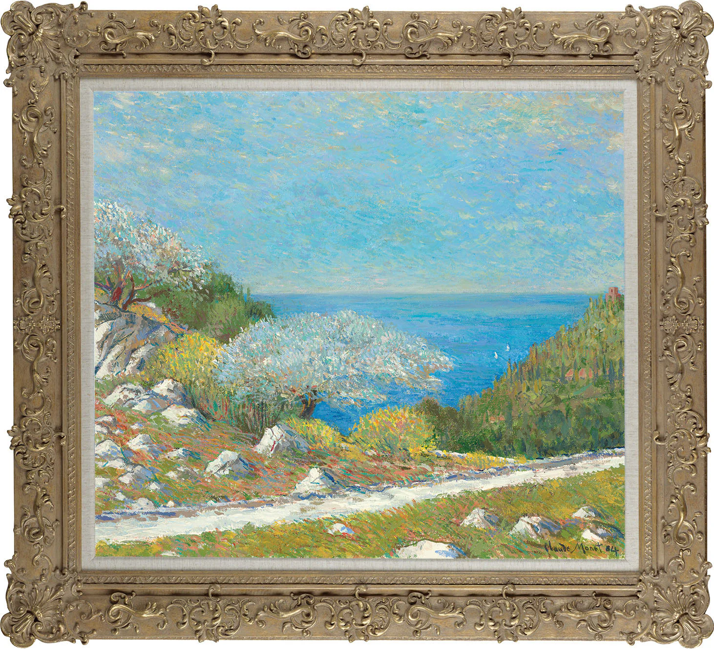 View From Can Costa Majorca In The Style of Claude Monet, 1884
