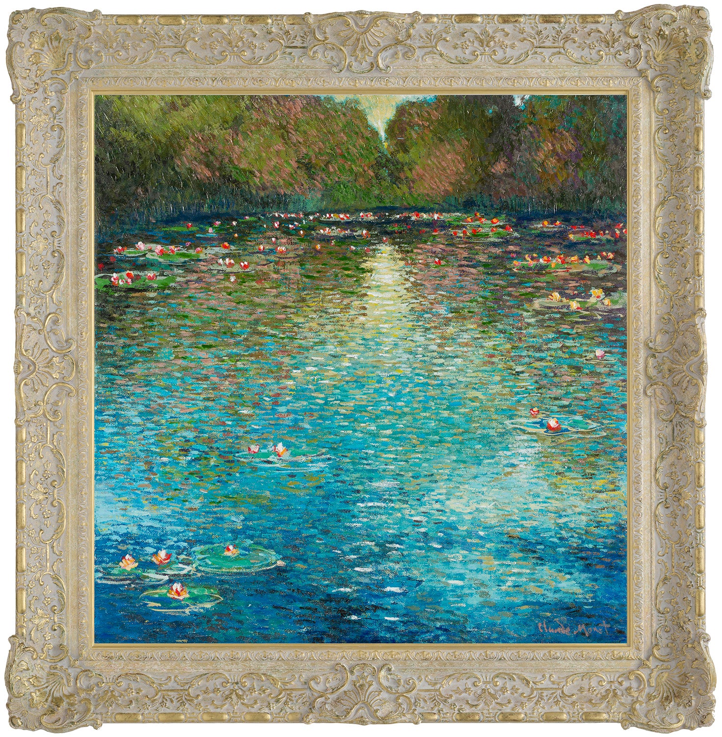 Waterlily Pond at Giverny in the Style of Claude Monet
