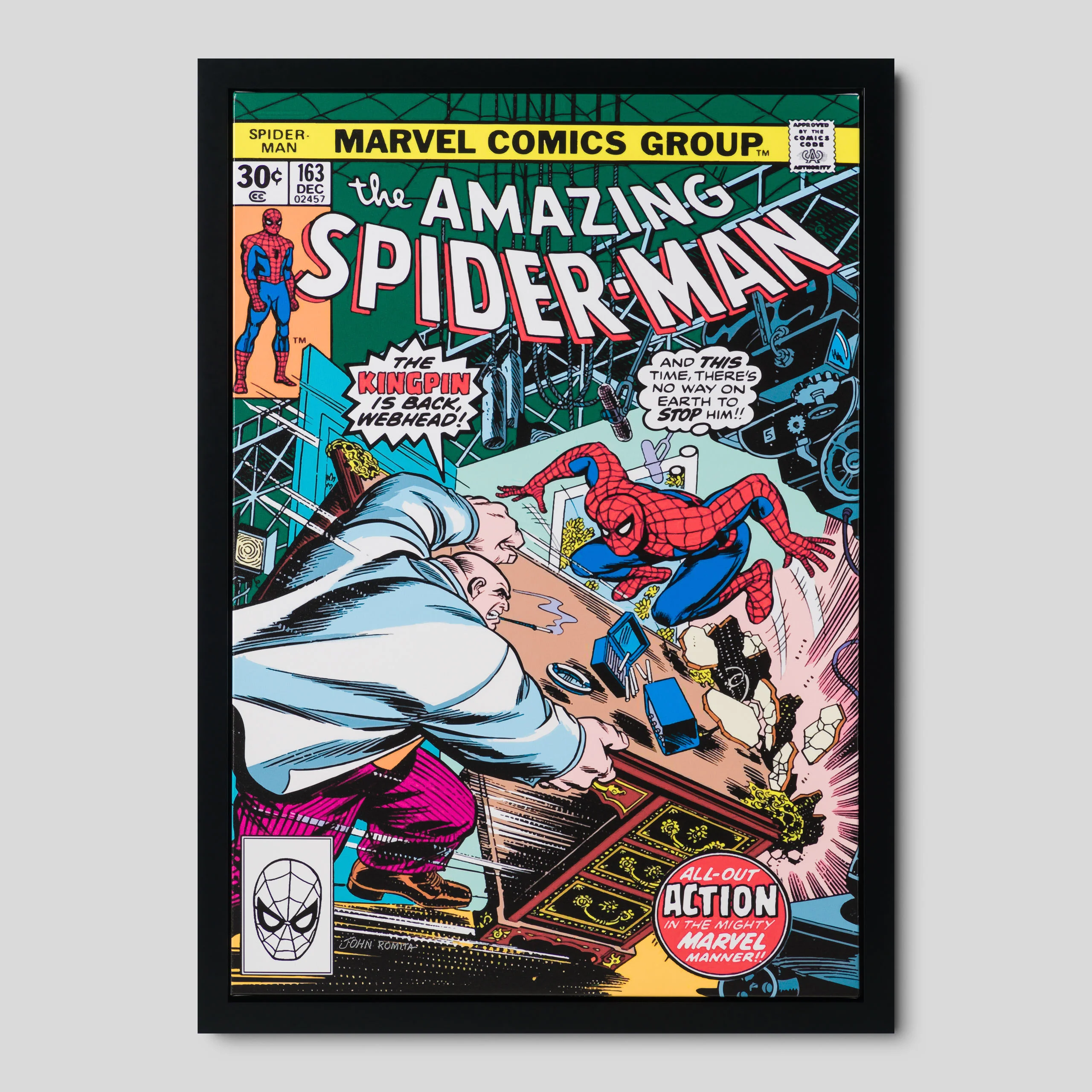 Amazing Spider-Man #163 | Hand-signed by John Romita Sr.