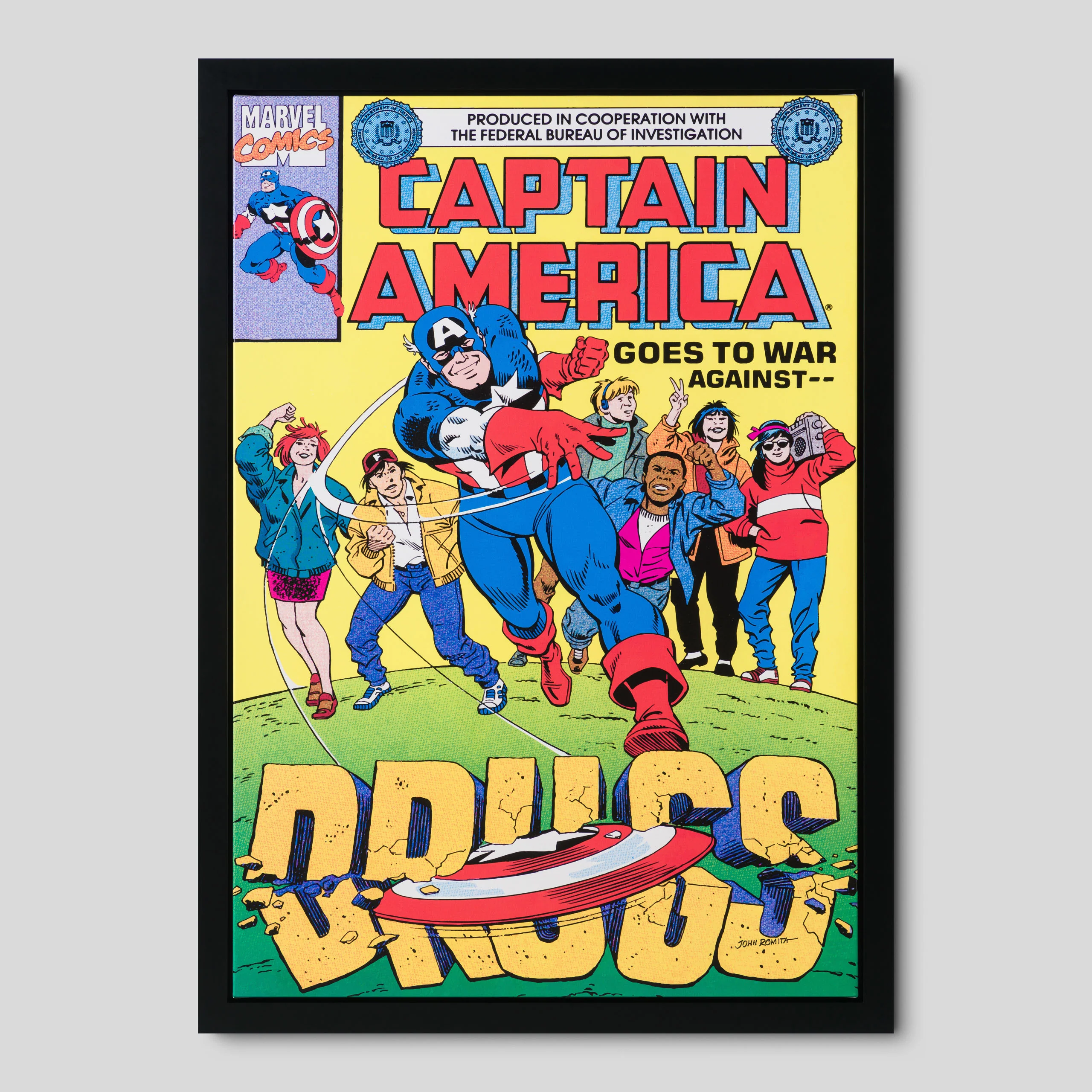 Captain America Goes To War Against Drugs | Hand-signed by John Romita Sr.